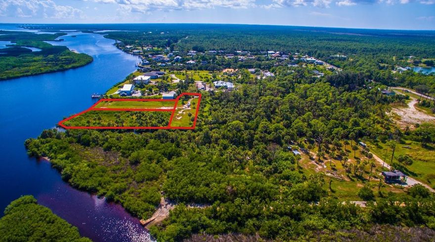 A rare RIVERFRONT opportunity awaits on the Myakka River. These three contiguous residential lots total 2.18 acres and offer a combination of direct river frontage, and canal access. Two of the lots sit directly on the Myakka River, with approximately 275 feet of river frontage, while the third lot offers canal access  with easy boating access to the Gulf of Mexico through the El Jobean Bridge, you can enjoy fishing, kayaking, or sunset cruises right from your backyard.  Whether you envision a private estate or plan to hold as an investment, this property offers unlimited potential in a location defined by natural beauty, recreational appeal and a setting ideal for those who crave both tranquility and connection— minutes from Wellen Park, CoolToday Park—home of the Atlanta Braves— Myakka Pines Golf Course, the Myakka State Forest trails and Venice Beach and Manasota Key Beach less than 15 miles away. Electric is nearby and a well and septic will be needed. No HOA. No CDD. This rare opportunity to own a piece of waterfront paradise in a rapidly developing area. Additional parcels available under MLS# A4670047 and A4670049.