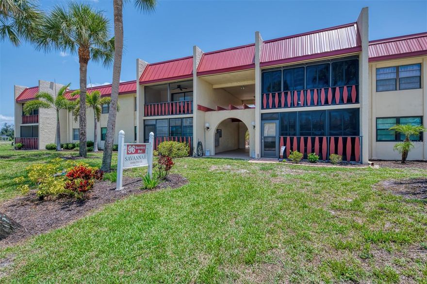 NEW PRICE! OWN cheaper than RENT!(certain conditions apply) Lowest price 2/2 in Riverhouse! SECOND FLOOR UNIT. Ideal and affordable Florida winter home in Rotonda West,…minutes to world-class fishing and the beaches of Boca Grande! Clean, move-in ready 2-bedroom, 2-bath, 2nd-floor condo (no one above you) offers a spacious 1,118 sq ft of comfortable living space in the desirable Riverhouse community. Partially furnished and ready for immediate enjoyment, this is the perfect seasonal retreat or full-time residence. Light and bright living space with a functional layout and spacious bedrooms. Stainless steel refrigerator and range in bright happy kitchen. Laundry not in unit. Relax on your covered and screened lanai enjoying the Florida weather or head out for a day of fishing, boating, or beachcombing — all just a short drive away. Well-maintained interior courtyard is lush with tropical plants as well as two community pools for your enjoyment. Riverhouse also features a community clubhouse, shuffleboard, tennis courts and gas BBQ grills. The area has grown in recent years and now this beachy community has all the modern conveniences nearby including Home Depot, Post Office, Restaurants, Medical…Restaurants, Golf, Marinas,…and of course the pristine beaches of Boca Grande and Manasota Key. (Reminder - this is an upstairs, 2nd Floor unit with stairs in the pretty tropical courtyard.)