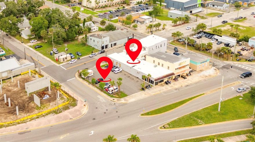 LOT SIZE: ±9,530 SF | 0.22± Acres
PARCEL NO:
430 N. Beach Street: 533919030060 (7,350 SF Lot | 0.17 Acres)
438 N. Beach Street: 533919030050 (2,180 SF Building | 0.05 Acres)

PROPERTY DESCRIPTION
 Two-Parcel Assemblage | ±9,530 SF (0.22 Acres)
 Prime Redevelopment Opportunity in Downtown Daytona Beach
 438 & 430 N. Beach Street, Daytona Beach, FL 32114

Presenting a rare downtown Daytona Beach assemblage consisting of a commercial retail building and an adjacent parking lot, ideally positioned for redevelopment or owner-occupancy. Located on the highly recognizable Beach Street corridor, this site combines excellent visibility, strategic location, and built-in customer convenience with its included parking lot, an increasingly scarce asset in the urban core.

Development Highlights:
Desirable Location: Situated in the heart of Daytona Beach’s downtown corridor, the property enjoys high foot traffic and proximity to the Halifax River, Riverfront Esplanade Park, International Speedway Boulevard, and Main Street.
Turnkey or Transform: With flexible zoning and mixed commercial potential, the property is well-suited for retail, office use, or conversion to mixed-use development (subject to city approvals).
Dedicated Parking Advantage: The inclusion of a 7,350 SF lot provides rare, dedicated on-site parking, enhancing the value and usability of the commercial space.

Investment Potential
Downtown Momentum: This area is undergoing significant revitalization, including new restaurants, parks, and boutique commercial ventures, signaling strong long-term value.

Strategic Size & Scale: The combined lot size and footprint are ideal for boutique retail, professional services, or redevelopment into a modernized storefront with parking or second-story residential/offices.

Accessibility: Minutes to Daytona Beach International Airport, the beachside, and easily accessible via public transportation and major roadways.

Traffic Count: Approximately 6,100 vehicles per day along N. Beach Street, offering consistent exposure in a revitalizing downtown corridor.

Note: All redevelopment or change-of-use scenarios should be confirmed with the City of Daytona Beach Planning & Zoning Department to ensure alignment with current land use designations and future city plans.