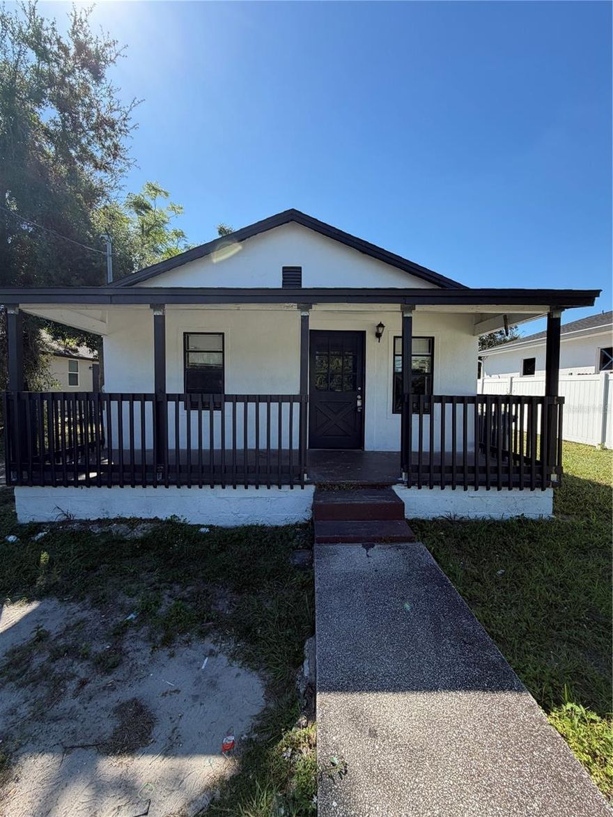 Awesome opportunity for the price.  The charming 3/1 bungalow with large front porch was updated in the last 4 years and bathroom was just redone. The place has been freshly painted and is ready for Move in. Property is managed by Suarez Rentals so they will be showing the house. Call today it will not last long.