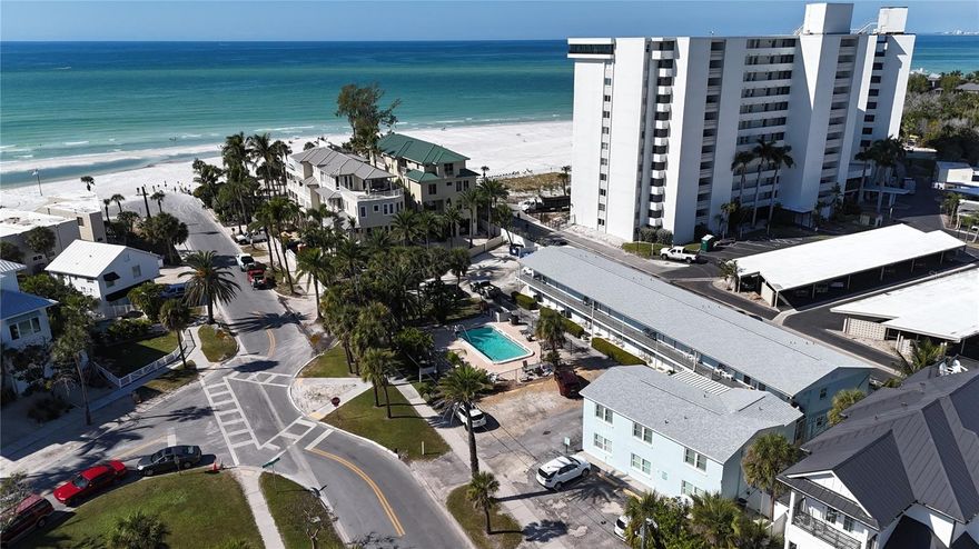 Welcome to Gulf Holiday Condominium—an exceptional opportunity to own one of just 18 units in this rarely available community. This beautifully updated second-floor, 1-bedroom, 1-bath residence places you just steps from the best of what Sarasota has to offer. Inside, you’ll find stainless steel appliances, quartz and granite countertops, and modern finishes throughout, creating a bright and inviting retreat ideal for personal enjoyment or vacation rental income. If rental income is a priority, you’ll appreciate that this area allows for one-week rentals—a rarity in the surrounding communities. Gulf Holiday Condominium boasts an unbeatable location with effortless access to the white quartz sands of Siesta Key Beach and the vibrant shops, dining, and entertainment of Siesta Key Village. Opportunities like this are truly seldom available—don’t miss your chance to own a piece of paradise and proudly tell your family and friends, “I live where you vacation!