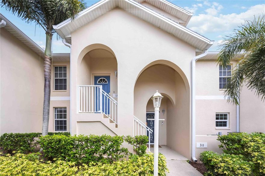 Welcome to Pinestone at Palmer Ranch, one of Sarasota’s most desirable gated communities offering true resort-style living in the heart of Palmer Ranch. This beautifully updated unit delivers the perfect blend of style, comfort, and convenience. This natural light-filled residence features vaulted ceilings and an open-concept layout, enhanced by rich bamboo flooring and LED recessed dimmable lighting, creating a warm yet modern ambiance throughout. The beautifully updated kitchen showcases elegant quartz countertops, a mosaic tile backsplash, newer stainless steel appliances and thoughtful finishes that elevate both form and function. Designer ceiling fans and a mobile-controlled thermostat add comfort and efficiency, while a stackable washer and dryer provide everyday convenience. The split-bedroom floor plan offers privacy for both owners and guests, with spacious living and dining areas that flow seamlessly to a private screened lanai perfect for morning coffee or relaxing evenings. Residents enjoy lush tropical surroundings and an impressive array of amenities, including a resort-style heated pool and spa, fitness, billiards room, library, tennis and pickleball courts, shuffle board, basketball, fire pit, BBQ grills, there is even a private community theater! An active social calendar and welcoming atmosphere make this community truly stand out. Ideally located just minutes from Siesta Key Beach, as well as shopping, dining, and the Legacy Trail, with easy access to I-75, this home offers the best of Sarasota living. Whether you're searching for a full-time residence or a  seasonal getaway, this move-in ready condo checks all the boxes for easy Florida living. ***Couch, loveseat and area rug in living room, conveys with sale.