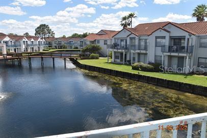 Gated Community. Second-floor condo 1 bedroom 1 bathroom. View of the pond/fountain from the private balcony which has access through sliding glass door in the living room. Open kitchen overlooking the living/dining room, closet. Washer/dryer included. The amenities: community pool, fitness center, tennis court, clubhouse. Vinyl floors throughout the unit. Outside storage closet on the balcony. Don't miss out on this Dockside at Ventura centrally located community.