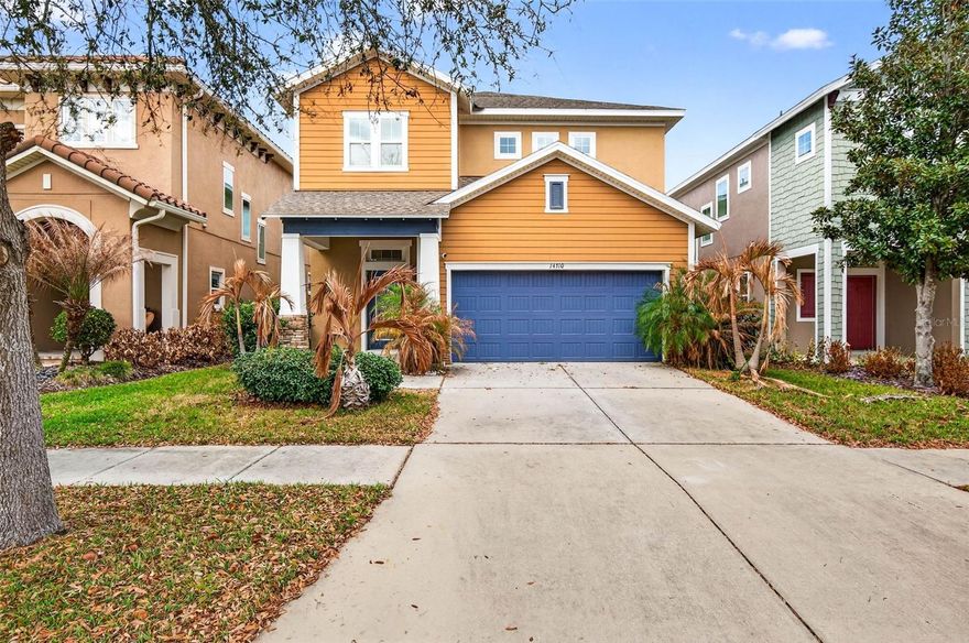 Welcome to this beautifully upgraded 4-bedroom + loft, 3.5-bathroom home in the highly sought-after FishHawk Ranch West community. Built by David Weekley Homes, this thoughtfully designed residence offers 2,380 square feet of open-concept living space, soaring ceilings, a 2-car garage, and a desirable first-floor primary suite. From the moment you enter, you’ll appreciate the elevated finishes and attention to detail. Decorative tile accents in the entryway and powder room, upgraded lighting fixtures, and stunning marble tile flooring flow seamlessly throughout the entertaining areas, creating a cohesive and elegant feel. At the heart of the home is the spacious kitchen, designed for both everyday living and entertaining. Enjoy a large center island, gas cooktop, built-in wine fridge, and recently upgraded appliances. The kitchen opens effortlessly to the inviting living room, where a decorative stone accent wall and electric fireplace provide a warm and stylish focal point. The first-floor primary suite is a true retreat, featuring plush newer carpet, a vaulted ceiling, and a spa-inspired en-suite bath with dual vanities, a walk-in shower, and a custom walk-in closet that conveniently connects to the laundry room. The well-equipped laundry space includes a stackable washer and dryer, laundry sink, folding area, and built-in cabinetry for added functionality. Upstairs, a versatile loft offers additional living space perfect for a media room, office, or play area. Three secondary bedrooms and two full bathrooms complete the second floor, including one bedroom with a private en-suite bath, while the remaining two share a well-appointed hall bath. Step outside to your fully fenced backyard and covered rear patio—ideal for relaxing evenings or weekend gatherings. Additional features include garage shelving that conveys with the home. Residents of FishHawk Ranch West have access to exceptional amenities, including resort-style pools, playgrounds, a dog park, and the Lake House which has a fitness center, recreation room, fire pit, and serene lakefront seating. Conveniently located near shopping, dining, and major roadways, this home offers luxury, comfort, and everyday convenience.