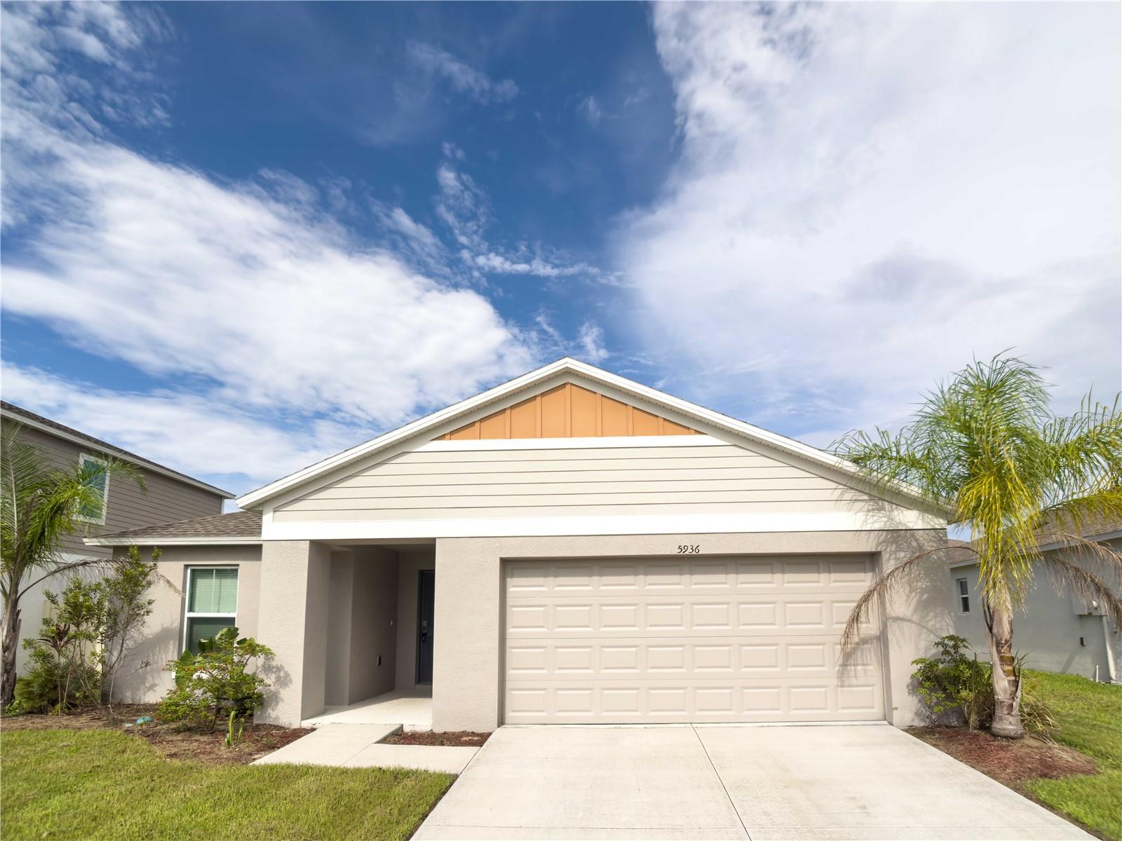 This freshly painted, move in-ready 4 bed, 2 bath, 1,850 sq ft single family home at 5936 Slate Rock Dr in Lakeland's coveted Riverstone community offers an open-concept floor plan built in 2022, an energy-efficient design with included washer, dryer, and brand-new appliances, and a two-car garage all just minutes from I 4 and Polk Parkway. Residents enjoy resort-style amenities such as two pools, a clubhouse, playgrounds, walking trails, outdoor fitness stations, and a dog park. Conveniently located near shopping, colleges, and hospitals this turnkey home in a thriving, amenity-rich neighborhood is an ideal choice for families or professionals seeking style, comfort, and convenience. Schedule your Tour ASAP this property will not last.