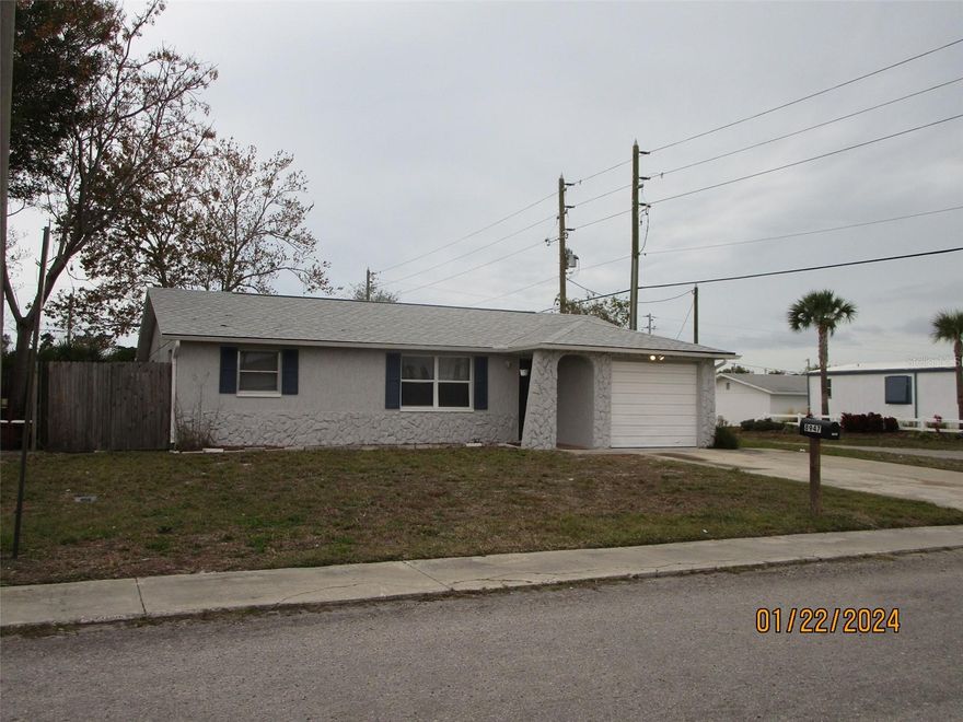 Recently vacated 2 bed 1 bath house off Stone Road should be rent ready by by 3/15/26. The interior is being re-painted. New appliances were delivered on 3/5/26. The AC is only 3 years old & the roof was replaced in 2021.  Hurricane reinforced garage door & opener installded less than 2 years ago too.  A screened in porch leads to a fenced in backyard. Up to two small dogs will be considered. Pet registration & a non-refundable pet fee & monthly pet rent are required per pet.