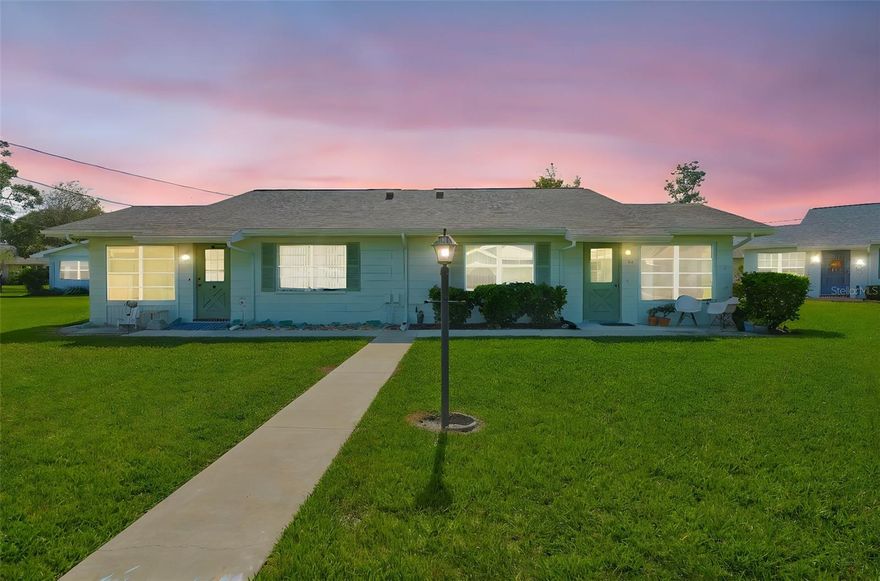 You’ll fall in love with this delightful furnished one-bedroom, two-bath condo located in the highly desirable Kings Point community! This move-in ready home features an air-conditioned, enclosed Florida Room that provides extra living space—perfect for hosting guests or simply relaxing with your morning coffee.
Step inside to find luxury vinyl flooring throughout the kitchen, dining, and living areas, with carpet in the bedroom and beautiful tile in both bathrooms. The updated kitchen shines with quartz countertops, soft-close drawers, an oversized pantry, and brand-new LG stainless steel appliances, including a double-oven range.
Both bathrooms have been tastefully updated with stylish tile work and comfort-height toilets. The second bath features a newer vanity with tile extending up the wall for a custom touch. Additional updates include an updated electrical panel, newer condenser shutoff, GFCI outlets in kitchen and baths, and a new hot water heater. This home features up-graded hurricane-impact windows in the front living room and a large hurricane window in the bedroom, providing peace of mind, enhanced energy efficiency and beautiful natural light throughout.
The Florida Room leads to a separate laundry area with double doors—large enough to bring your golf cart inside. Outside, enjoy a  paver patio perfect for sitting out or parking your golf cart. The inviting walkway from the detached carport creates a cozy, cottage-like feel.
Kings Point offers a resort-style, golf-cart-friendly lifestyle with endless amenities—multiple pools, fitness centers, clubs, restaurants, and activities. Conveniently located between Tampa and Sarasota, you’ll have easy access to airports, shopping, dining, entertainment, and world-class Gulf beaches.
This charming home is truly move-in ready and offers one of the best values in Florida’s premier 55+ active lifestyle community. Don’t miss your opportunity—schedule your private showing today!