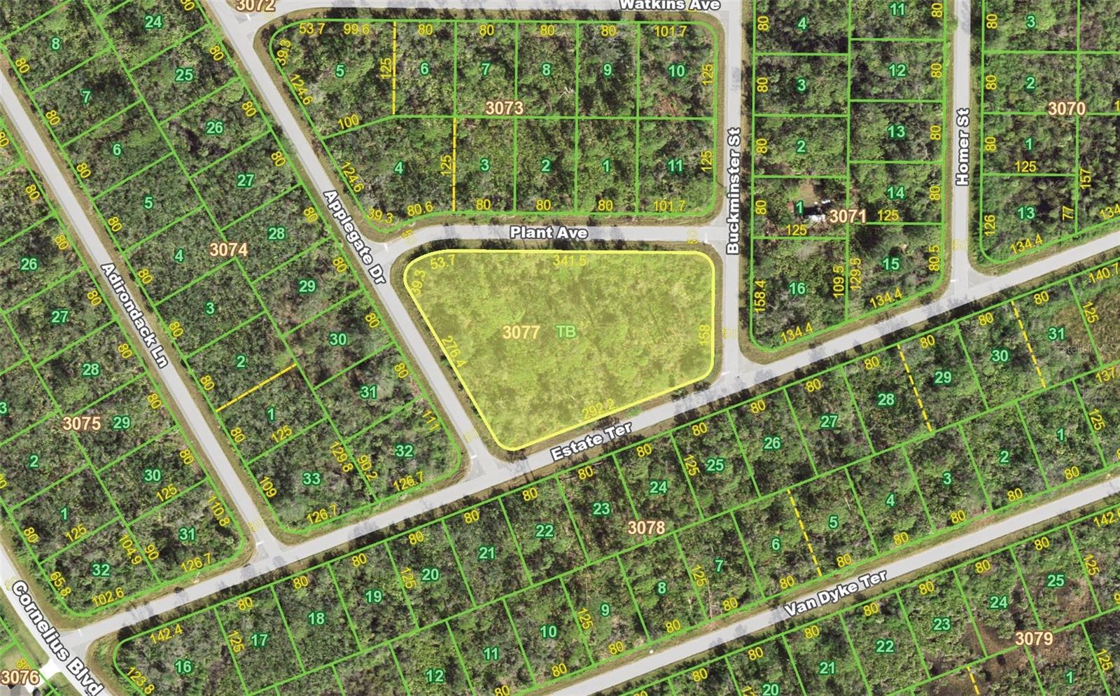 Build your Dream Home on this spacious and rare parcel of almost 2 Acres. Your Southwest Florida Oasis beckons you with flexibility of home size, style and compass orientation. The expansive property boasts a 336-foot frontage along Plant Avenue, and is bordered by 4 streets, offering an opportunity to create your own family compound. Your beautiful home will be nestled in a quiet, tucked away setting, providing privacy and serenity, (and outside of a Scrub Jay Boundary area), while conveniently located close to numerous amenities: Gulf of Mexico Beaches. World Class Boating and Fishing on Charlotte Harbor and the Gulf of Mexico. Many Marinas and Boat Ramps throughout the area. Plus Shopping, Restaurants, Entertainment and quick and easy access to US 41/Tamiami Trail and US-I-75. Don't miss your chance!