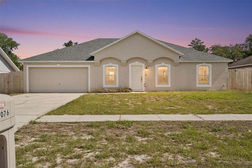 One or more photo(s) has been virtually staged. Welcome home to this spacious 1,611 sq. ft., 3-bedroom, 2-bath property located on a quiet street in Deltona, Florida — with NO HOA and a fully fenced backyard. This move-in-ready home offers the perfect blend of comfort, privacy, and convenience, making it an excellent option for first-time buyers, downsizers, or anyone searching for a well-maintained single-family home in Central Florida.

As you arrive, you’ll appreciate the elongated driveway with room for multiple vehicles, ideal for guests, work trucks, or extra parking needs. Step inside to find tile flooring throughout, high ceilings, and an open-concept layout that creates a bright, spacious, and inviting atmosphere.

The kitchen features Samsung stainless steel appliances, ample counter space, and a cozy breakfast nook overlooking the backyard — perfect for morning coffee or casual dining. The split-bedroom floor plan offers maximum privacy, with the primary suite on one side of the home and the two additional bedrooms on the other.

The primary bedroom includes a walk-in closet and a walk-in shower, providing comfort and convenience. The additional bedrooms are generously sized and ideal for family, guests, or a home office.

Step outside to enjoy your fully fenced backyard, offering plenty of space for pets, gardening, outdoor entertaining, or future additions. With no HOA, you have the freedom to personalize your property as you wish.

Located in Deltona, this home provides easy access to shopping, dining, parks, schools, and major roadways for commuting throughout Central Florida.

Key Features:  
• 1,611 sq. ft., 3 bedrooms, 2 bathrooms
• NO HOA
• Fully fenced backyard
• Quiet street with extended driveway
• Tile flooring throughout
• High ceilings & open-concept layout
• Samsung kitchen appliances
• Breakfast nook with backyard views
• Split-bedroom floor plan
• Primary suite with walk-in closet & walk-in shower
• Convenient Central Florida location