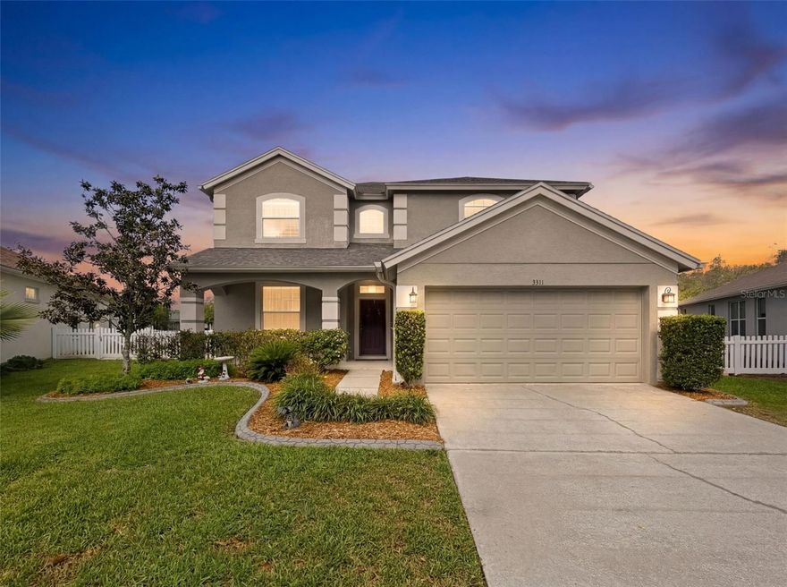 Welcome Home! Located in the highly sought-after Seven Oaks community, this beautifully maintained 3-bedroom, 2 and a half bath home offers exceptional value with one of the lowest HOA fees in the neighborhood. Designed with both functionality and flexibility in mind, the home features two additional bonus rooms—perfect for a 4th bedroom, home office, den, playroom, or even a guest space. The spacious Master suite is a true retreat, complete with dual vanities and a dedicated makeup area, separate his-and-her walk-in closets, and a luxurious en-suite bath featuring both a garden tub and a stand-up shower. Large open kitchen with stainless steel appliances is perfect for the chef in the family! Enjoy Florida living at its finest with both a screened-in patio and an open patio, ideal for relaxing or entertaining while taking in peaceful water views. Seven Oaks offers resort-style amenities including an Olympic-sized pool, family pool, waterslides, water park, clubhouse, theater, gym, volleyball courts, and miles of nature trails — including one that leads directly from the home to the neighborhood elementary school. Enjoy weekend food trucks, family movie nights, summer camps, and neighborhood gatherings. Conveniently located minutes from Wiregrass Mall, Tampa Premium Outlets, high-end dealerships, all major thoroughfares, and all of the restaurants one could desire! This community is truly live/work/play!