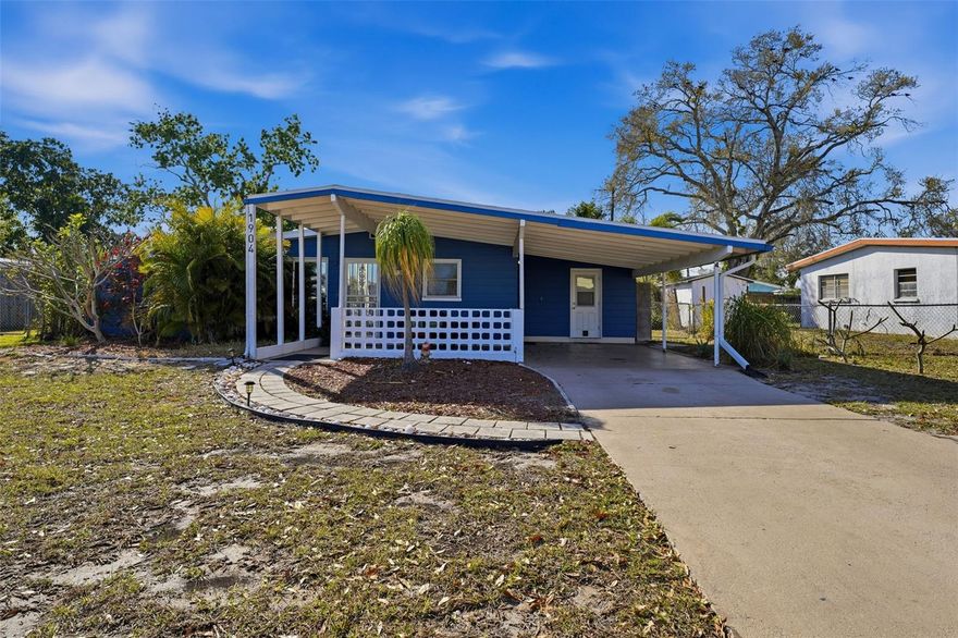 Live the Florida Lifestyle! Welcome to this beautifully maintained 3 bedroom 1.5 bath pool home just 8 miles to the beach! Featuring an open floor plan perfect for entertaining, this property is being sold turnkey furnished making it truly move in or rental ready from day one.
Enjoy Florida living in the spacious backyard with a private pool and plenty of room to relax or host guests.  The covered front porch adds charm and curb appeal, while attached carport offers convenience.
With no rental restrictions, this property is ideal as a primary residence, second home, or income producing vacation rental. Currently operating as a active vacation rental. this home offers both lifestyle and investment opportunity all in one.