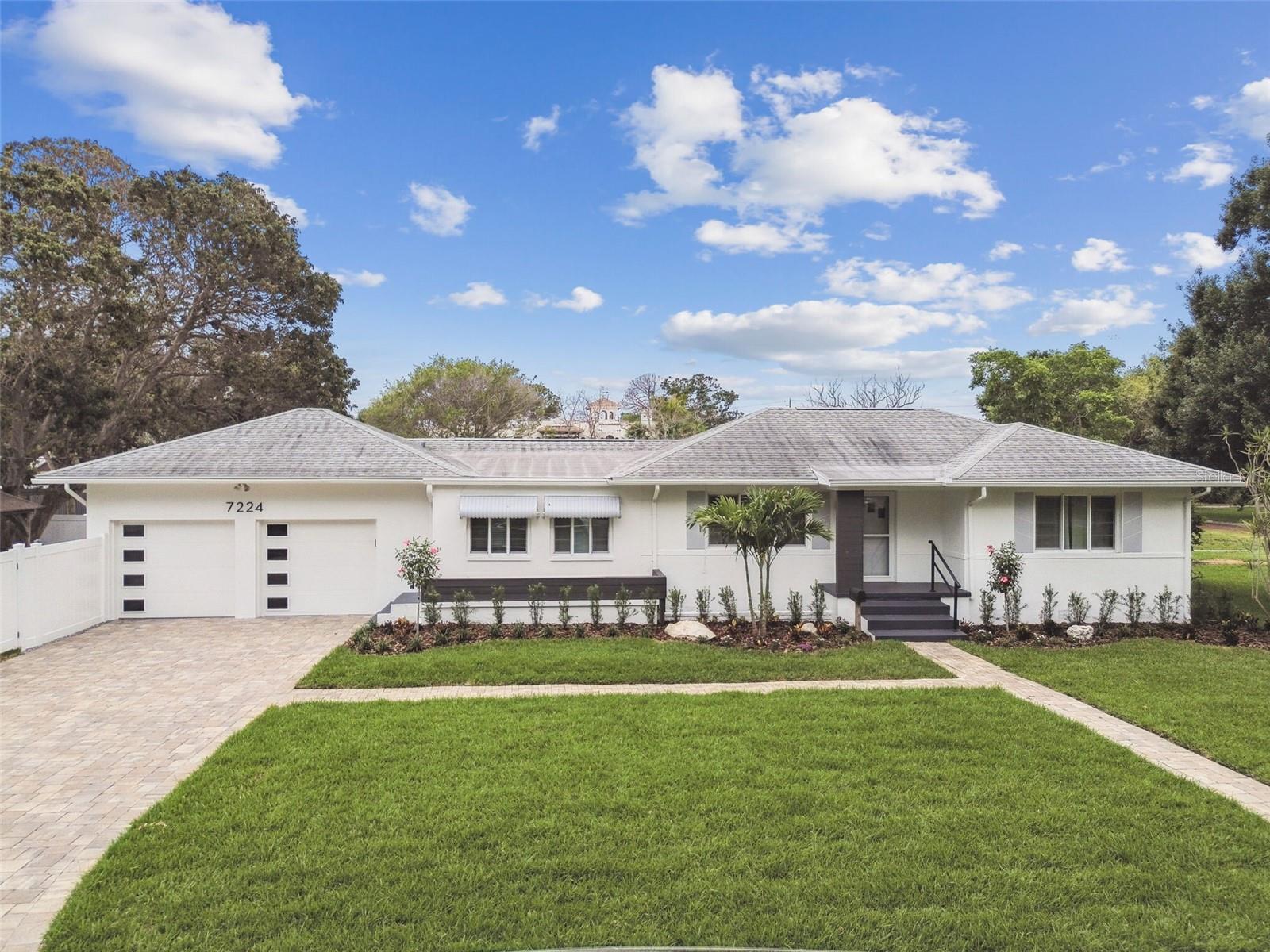 Meticulously updated 3-bedroom, 2-bathroom home, situated on a sprawling corner lot in the prestigious Old Pasadena neighborhood of St. Petersburg. Hurricane impact windows throughout to ensure peace of mind, while original oak hardwood floors add charm and character. Exterior of the home has been tastefully redesigned and remodeled in its entirety. The oversized lot provides ample space for lounging or playing, surrounded by meticulously designed landscaping in a park-like environment. No damage or flooding in Helene or Milton.