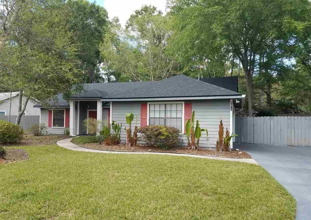 FOR RENT. Millhopper Grand Station desirable location for this 3bedroom/2bathroom open floor plan with wood flooring, high ceilings, great room, large eat in kitchen, nice size lot with fence yard, 2 car garage, oven patio, shed. Located close to Millhopper shopping area and Possum Creek park.