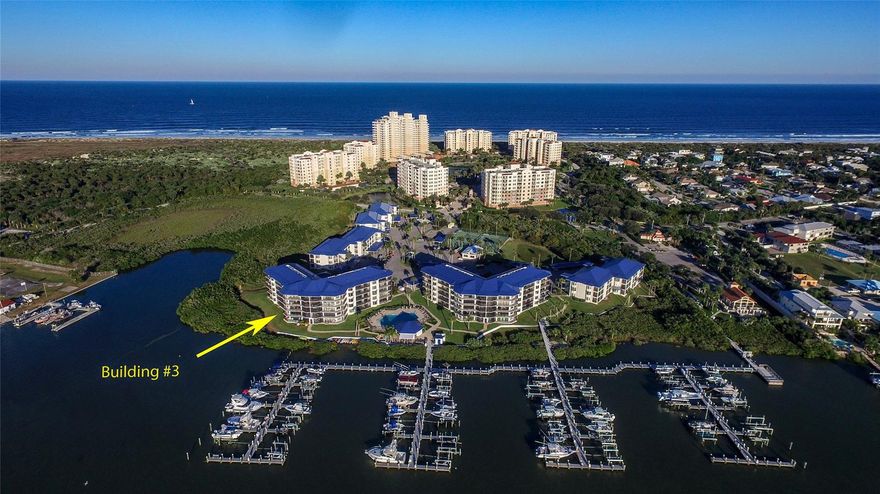 Direct Intracoastal - 4th Floor - 3 Bedroom/2Bath - Featuring amazing vistas of the Intracoastal looking South - From the 4th floor 40 Ft. Wraparound balcony perched on the edge of the Intracoastal,  overlooking the 64 slip marina  you will not miss any yachts sailing by or spectacular sunsets either.  This unit has been extensively remodeled featuring coastal interior décor - starting with the beautiful kitchen, white cabinets, granite counters, SS appliances, New hot water heater, New A/C system and Washer/dryer.  Lovely pool/cabana area + firepit for fun cookouts with  family & friends.  Short walk to Smyrna Dunes Park (pet friendly)  or over to the Ocean.    Turn Key - come  join in the fun!  Deep water boat slip immediately available. ;LocationDescription: Condo ;Water: City