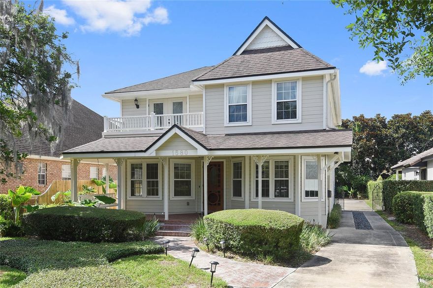 Prepare to be impressed by this beautiful two story home on a charming brick paved street in Winter Park! This 4 bed 2.5 bathroom home awaits you with recent interior and exterior paint updates, hard wood floors, granite countertops and upgraded stainless steel appliances. A grapefruit tree and lush landscaping create a serene setting to relax on your sprawling front porch. Upon entering you are welcomed by an abundance of natural light filling the entryway, dining room and formal living room. The inviting family room includes a stylish wood burning fireplace and French doors that lead out to the backyard. Cook and enjoy your favorite meals in the home’s gourmet kitchen and dinette area. Right off the large 2-car garage is a walk-in laundry room and a lovely half bathroom. Upstairs is the spacious master bedroom and master bathroom including a large soaker tub and walk-in shower. Experience gorgeous Florida outdoor living in the impressive second floor deck that can be accessed through the master bedroom or backyard. Enjoy the lime and pineapple trees in this well-maintained backyard. The home is conveniently located in close proximity to Winter Park’s Park Avenue restaurants and shops and incredible schools. Landscaping/Lawn Care will be provided by landlord.