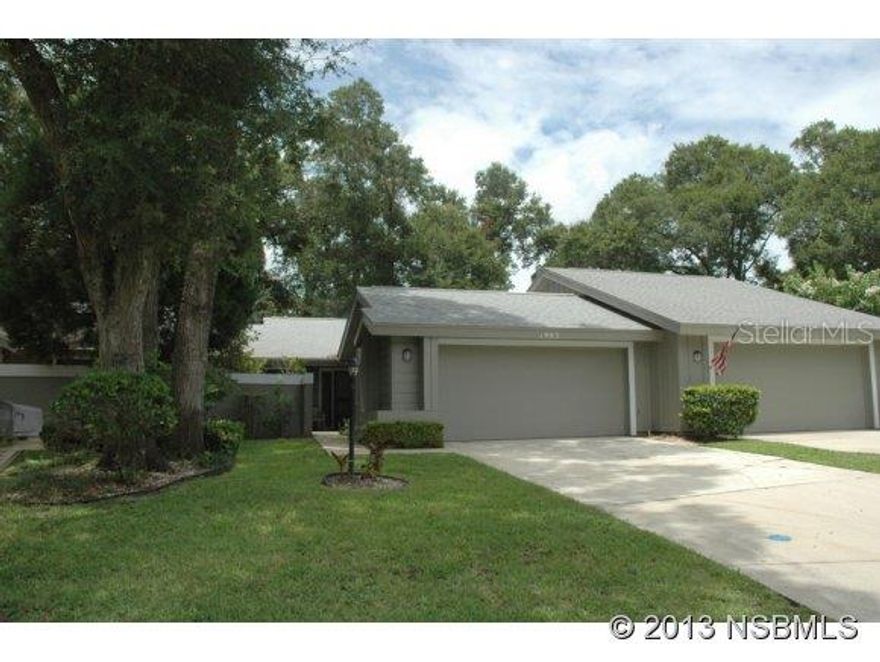 Fractional Ownership - price reflects an ownership percentage of 0%. Furnished Golf Villa overlooks the 3rd fairway of Spruce Creek's 18 Hole Championship Golf Course in prestigious Spruce Creek Fly-In, a gated country club community. The Dining Room has mirrored walls & custom-built buffet designed for entertaining & extra storage. The Living Room has newer carpet, ceiling fan, sun tunnels & a custom shelf for trophies or other decorative objects. The Kitchen has ceramic tile floor, a new microwave, plus refrigerator, dishwasher, range, pantry, custom shelves, and casual dining area with sliding doors to the deck. The Owners Suite overlooks the fairway & has newer carpet, His and Her vanities, as well as a walk-in closet. Both bathrooms have skylights. The front entry has ceramic tile, a coat closet and a framed full-length mirror. The Florida Room has wood grain flooring & views the golf course. A BowFlex exercise machine in garage is included. Washer & Dryer are being sold "As Is". The HOA maintenance fee of $349 includes exterior maintenance & insurance, lawn care, community pool & more. The $1350 annual assessment includes 24 hour security, maintenance of the private streets, taxiways, parks & common areas. Spruce Creek is known as AmericaÂs Premiere Fly-In Community with a 4000Â paved, lighted runway, security, optional country club membership, close to schools, restaurants, shopping, medical facilities, beach, several universities including Embry Riddle Aeronautical University plus 1 hour from Orlando ;LocationDescription: Condo ;Water: City