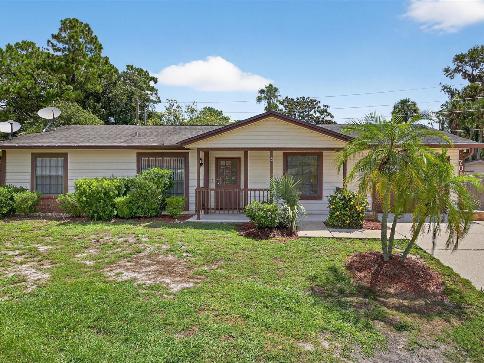 One or more photo(s) has been virtually staged. Welcome to your exquisitely renovated 4-bedroom, 2-bathroom pool home at 701 Woodlawn Drive, situated in the highly sought-after Wildwood neighborhood of Winter Springs! Fully renovated in July 2025, this residence embodies refined style and turnkey comfort.
As you enter, you’re greeted by a bright, open floor plan showcasing stylish shaker-style cabinetry, paired with pristine new countertops and stainless-steel appliances—making the kitchen both a workflow marvel and a beautiful focal point.
Elegant new flooring flows throughout the entire home, while each bedroom features plush new carpet for added softness. A newly installed sliding glass door invites sunlight in and seamlessly connects the interior to your private outdoor living space.
Step outside and enjoy the serene backyard featuring a pool resurfaced in July 2025, a sparkling retreat perfect for entertaining or unwinding in the Florida sunshine.
Behind the stunning aesthetic, this home offers peace of mind: a roof installed in 2019 and HVAC replaced in 2019 ensure modern efficiency and lasting reliability.
Located in the Wildwood community—renowned for amenities such as tennis courts, playground, dog park, pavilion, and a budget-friendly HOA this home marries comfort and lifestyle with every detail refreshed—from cabinets and countertops to flooring and pool—all completed in July 2025, 701 Woodlawn Drive is a rare turnkey gem in Wildwood.
Schedule your private tour today and embrace effortless Florida living at its finest.