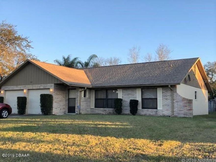 Great family home with room to spread out! Enjoy being close to everything in Port Orange, yet live in a small, closeknitneighborhood with NO HOA! Roof new in 2016! Split plan with 4th bedroom/bonus room! Master bedroom has two closetsoneis awalkin!Kitchen with S/S appliances, breakfast bar and walkinpantry that is sure to delight the chef in the family. Beautiful and easycarevinyl plank flooring new in living room, master bedroom, and 2nd bedroom. Tile in kitchen, dining, entry & bathrooms. Garagehas been converted adding 4th bedroom & indoor laundry but still has 14x10 workshop/storage area. This home has an amazing,floored attic that could be used for more than just storage! Unwind on the rear patio or play with the kids in the fenced yard. ComeHOME to Port Orange today! ;Water: City