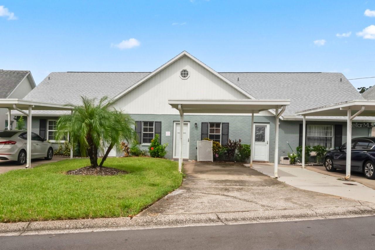 Welcome to The Wilds, one of New Port Richey’s most sought-after 55+ communities! This charming one-bedroom, one-bath condo offers a peaceful and low-maintenance lifestyle in a beautifully maintained neighborhood. Step inside to discover a bright and open floor plan with natural light pouring in through the windows. The spacious living area flows seamlessly into a cozy dining space and a well-appointed kitchen featuring ample cabinetry and appliances. The bedroom is generously sized, with a large walk in closet and easy access to the bathroom. This unit also includes in-unit portable laundry, private driveway, guest parking, and access to a wide range of community amenities such as heated swimming pool, tennis court, shuffleboard and pickle board court. There is also an active social calendar for residents. Located just minutes from shopping, dining, medical facilities, and the historic downtown New Port Richey area, this condo offers the perfect blend of comfort, convenience, and community. Whether you're looking to downsize or enjoy a vibrant 55+ lifestyle, this home is a wonderful opportunity to live affordably in a welcoming and active neighborhood.