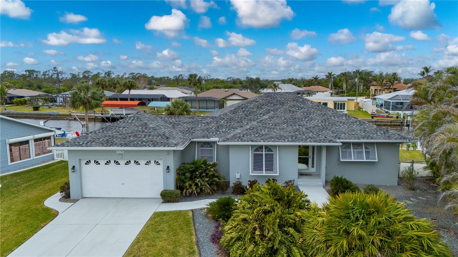 FURNISHED ANNUAL RENTAL -location is everything when it comes to waterfront property and this 3/2 home is located on 95' of waterfront on the Myakka River. Incredible sunset views await you from the private spacious screened Lanai. This home is fully furnished and in immediate MOVE-IN condition. Home boasts an open floor plan with updated kitchen, vaulted ceilings and tons of natural light. Step out the back door to beautiful landscaping, fire pit, BBQ and dining area and your own private boat dock with lift (boat available for sale). Other amenities include hurricane shutters, 2 Car Garage, Air Hockey Table, 3 Kayaks, beach chairs, and fishing equipment. Experience Florida's best fishing and boating onto Charlotte Harbor right from your backyard. Located in Gulf Cove, you have quick access to shopping, dining and beautiful beaches.