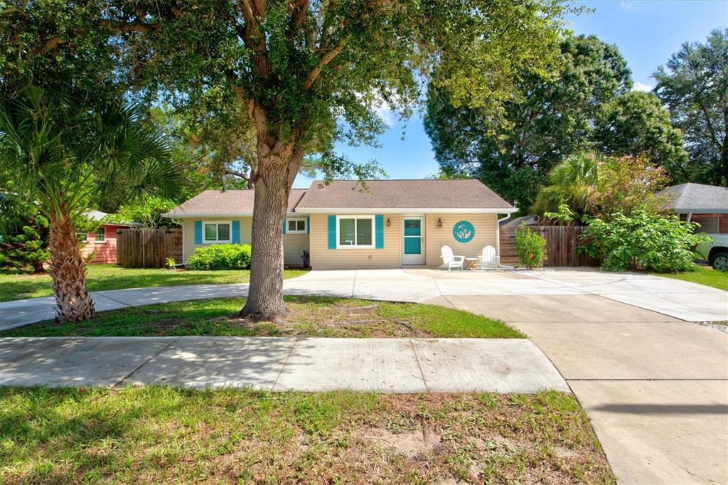 Welcome to Casa Azul, the ideal Sarasota vacation home in Paver Park close to Downtown, Lido Beach & Siesta Key. Featuring 3 luxurious bedrooms & 2 well appointed bathrooms including an en suite in the Master. This home can comfortably accommodate groups of 6 w/ an 8 person max. Noteworthy features include a heated pebble pool & spa, outdoor kitchen with 4 burner grill & outdoor fridge, fully fenced yard, outdoor shower, open concept designer kitchen & living room, High speed wifi & streaming.
This house is South facing so there is good natural light throughout the day. The living space is open to the kitchen and dining areas so conversation is easy for groups occupying all spaces. All appliances and furnishings are brand new. There are three bedrooms plus a pullout queen sleeper in the living room. The bed configuration is as follows:
Bedroom 1: Queen bed with two nightstands and a dresser
Bedroom 2 (Located off of the dining area): 2 twin beds with a nightstand, dresser, and dedicated work space
Master Bedroom: King bed with two nightstands and a dresser
Living Room: Pullout queen sleeper with linens in the closet
The dining area is well appointed and seats 6
There is a laundry room off of the kitchen with full size washer and dryer. This is also the location of the electric panel and hot water heater.
The outdoor space is extremely functional with a gorgeous heated pebble pool and spa, a travertine pool deck with seating for 4, an outdoor kitchen with 4 burner Bull propane grill, mini fridge, ample countertop space for prep, 4 bar stools for meals and a separate seating area under cover for 4 more. There is a private outdoor shower for guests use as well in addition to the two interior bathrooms.
The backyard is fully fenced so no need to worry about your dog getting out.