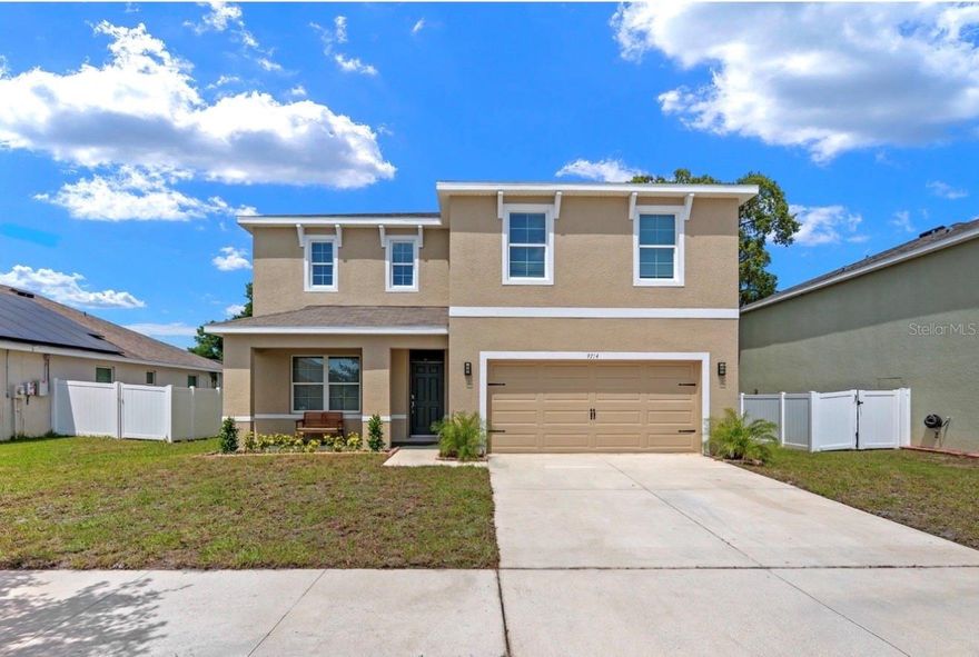 WOW!!!  THIS ENTIRE 2019 HOME has been UPDATED and REFRESHED!   Four bedrooms PLUS a BONUS ROOM!  Just look at everything the seller did!  SMART HOME ECHO HUB will stay.  NEW Quartz Countertops in the kitchen and both Full Bathrooms....NEW Kitchen Cabinets (with soft-close feature)....NEW Stainless Appliances....NEW Large Stainless Farm Sink....NEW Garbage Disposal....New Water Dispenser and Filtration System....NEW Custom Shelving in the Walk-In Pantry....NEW Luxury Vinyl Plank flooring downstairs....NEW Carpet upstairs and in the Bonus Room (April 2026)....NEW Updated Baseboards downstairs with all NEW LVP....NEW Interior Paint....NEW Updated Door Hardware....NEW Updated Switch & Outlet Plates....NEW Updated Lighting Fixtures (and a few dimmer switches added)....NEW Updated Ceiling Air Vents....NEW Easy-Up Window Blinds....NEW Updated Ceiling Fan in Living Room....NEW Vanities in both Full Bathrooms (AND DOUBLE SINKS).....Downstairs 1/2 Bath has a NEW Toilet, Pedestal Sink, updated Mirror and all new hardware....NEW Faucets and Fixtures in ALL 3 Bathrooms....TWO WALK-IN Closets in the PRIMARY BEDROOM (and custom shelves added)....NEW storage shelving in upstairs Laundry Room....BONUS ROOM downstairs with glass french doors....NEW Back Porch Deck....No Back Neighbors and a Great View....Garage Floor Painted.....NEW Garage Door Opener....Insulation added to Garage Door....FRESHLY PAINTED Exterior....NEW outdoor lights....ROOF (2019)....CARRIER brand HVAC (2019)....DOUBLE-PANED WINDOWS (no outside noise)....Irrigation System for the Front Yard, along with NEW SOD and NEW LANDSCAPING....Termite Prevention Treatment since House was Built!  A SMART HOME means you can control everything in the home by an APP on your PHONE....HVAC, Lights, RING doorbell, Garage Door, Front Door, anything with WiFi capabilities & Alexa compatible.  GREAT LOCATION - QUICK ACCESS TO I-75 and I-4....Walkable to Folsom Elementary School.