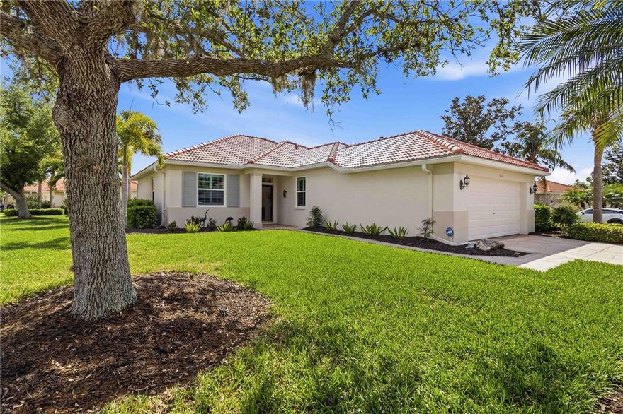 WELCOME to Waterlefe Golf & River Club situated on the banks of the Manatee River! Premier gated community and Perfect Florida Retreat offering Resort-style living which includes:  fine dining on the riverfront; casual dining in the Bistro and Sunset Lounge; heated saltwater pool;  24hr fitness center; yoga, exercise classes; weekend lunches at poolside Tiki Bar; Social activities galore including live entertainment, book art, & card clubs and game nites; Guard at entry gate; abundance of scenic trails and board walks to enjoy the lush Florida landscape and birdlife; Fishing Pier; Nature Park.  Nestled within the maintenance free carefree living area you’ll discover this immaculate, move-in ready, open great room 2 bedroom +Den, 2 bath home with NEW TILE ROOF-2025.  Enjoy outdoor entertaining and distant scenic views of golf course and lake from your spacious screened lanai.  Freshly painted interior-2026; new luxury vinyl plank floors-2026; plantation shutters; newer appliances including gas range; and front storm door.  Bonus features include:  New HURRICANE WINDOWS & SLIDING GLASS DOOR-2025; Whole House Gas Generator. Whole House Replumbed-2026. The HOA fee covers grounds maintenance; cable; Wi-fi; internet making Fla living effortless. In addition, through optional membership enjoy a world class 18-hole golf course designed by Ted McAnlis along the banks of the Manatee River and the newly renovated clubhouse offering breakfast, lunch and dinner in the grille room.  The Marina boat slips with access to the Manatee River and Sarasota Bay are for purchase when available.  Kayak/Canoe launch & Racks.   Imagine a round of golf; a ride on the water and then capping it all off with drinks and dinner at the River Club – all within your own community.  This is the Waterlefe lifestyle!  Some photos virtually staged