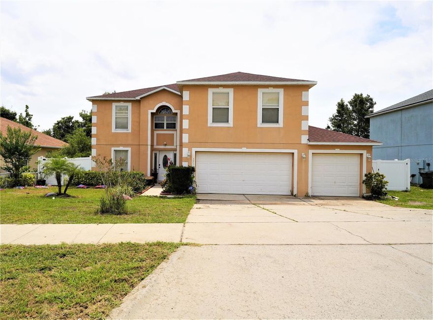 THIS ENERGY-EFFICIENT HOME IS LOADED WITH MANY UPGRADES AND IT IS READY FOR YOU TO MOVE IN CLERMONT MAGNOLIA PARK COMMUNITY. BRAND NEW CARPETS IN ALL 3 BEDROOMS UPSTAIRS, ONE DOWNSTAIR ROOM WITH HALF BATHROOM CAN BE USE AS A 5TH BEDROOM, 3 CAR PARKING GARAGE, NEW ROOF, NEW SOLAR PANELS, NEW AC UNITS PLUS AIR HANDLERS, HYBRID HOT WATER HEATER, GRANITE COUNTERTOP WITH NEW COUNTERS IN CABINETS AND FAUCETS (KITCHEN AND BATHROOM). RELAX IN YOUR MASTER SUITE WITH TWO PERSON JACUZZI, FRENCH PATIO DOORS WITH BLINDS, FRONT DOOR ENTRANCE REPLACED, VINLY FENCE, 12/15 STORAGE SHED, LIVING ROOM DOOR REPLACED, CERAMIC TILES ON ENTIRE FIRST FLOOR, WOOD STAIRS AND LOFT ALL REPLACED ABOUT TWO YEARS AGO, 2 NEW 1/2HP CHAMBERLIN SMART GARAGE DOOR OPENERS THAT YOU CAN OPEN FROM YOUR SMART PHONE, IRRIGATION SYSTEM, PATIO SCREEN REPLACED 2020. YOU CAN HAVE DOWNSTAIR BEDROOM AND HALF BATHROOM RIGHT NEXT TO IT. IN THE BACK YARD YOU WILL FIND LOTS OF FRUIT TREES TO ENJOY, CURRENTLY HAVE MANGOES AND POMEGRANATE COMING. VERY CLSOE TO DOWNTOWN CLERMONT, SCHOOLS, SHOPPING, MOVIE THEATER, LAKES, HIGHWAY AND BEACHES. CALL TODAY TO SCHEDULE YOUR PRIVATE SHOWING WITH ME. YOU DON'T WANT TO MISS OUT ON THIS OPPORTUNITY TO MOVE IN CLERMONT.