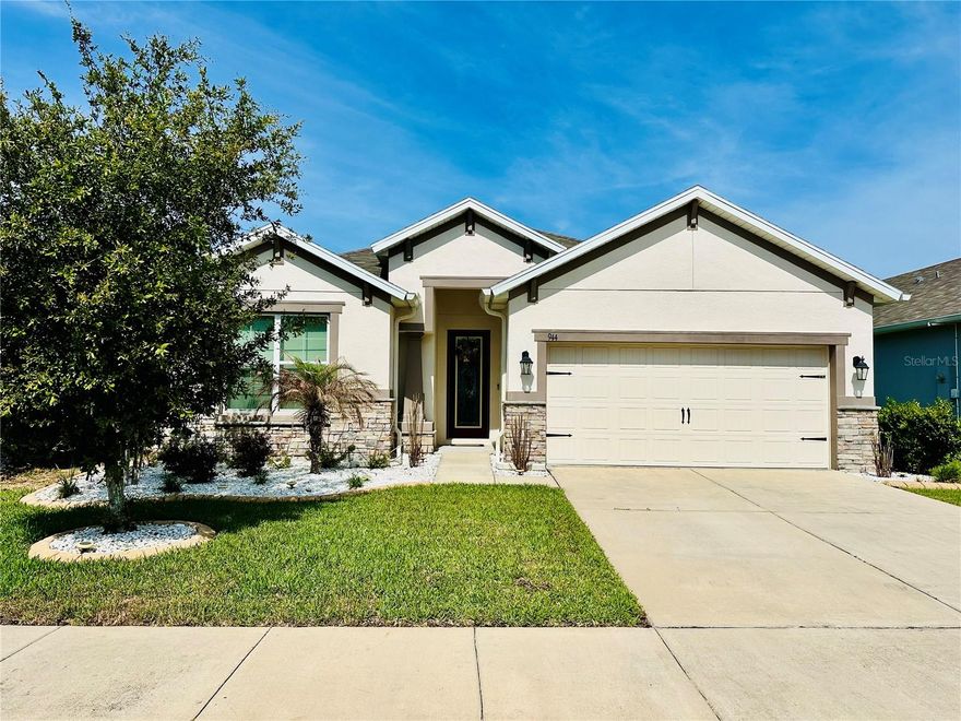 SPRING HILL OPEN FLOOR PLAN IN A QUIET RESORT LIFESTYLE COMMUNITY. The Grand Entry 8-foot-high front door opens to a bright chandelier lit foyer stretching directly to the Great Room. Modern living laid out perfectly. The kitchen granite countertop stretches over 24 feet in length. The granite island is almost 9 foot long by 4 foot wide. Ultra convenient for family and entertaining. If you are a baker, this kitchen is heaven! The open floor plan is perfectly designed encompassing the dining room, the living / family room and the kitchen with ease. Each room throughout the home has natural light with perfect window placing. The primary bedroom does not sell short. It’s spacious with two walk-in closets, double sinks, with, yes, a granite countertop. The shower is epic. A must see! All three remaining bedrooms provide flexibility from an office, a present mega walk-in closet, again a must see, or very nice bedrooms. The lanai has been expanded to handle many family members and friends for barbeques and parties. All with a fenced in backyard. This home includes an indoor laundry room and a very large two car garage. After your showing, be sure to view the pool, the lap lanes and fitness center. It is a resort quality crown jewel. As for the location, everywhere in the Tampa Bay area is easy to navigate. That includes the beaches, stadiums, theaters, museums and airports in each city. Gulf side or inland, the key roadways are all nearby. 944 Old Windsor Way is built with block construction in a non-flood zone. THAT IS THE ICING ON THE CAKE!