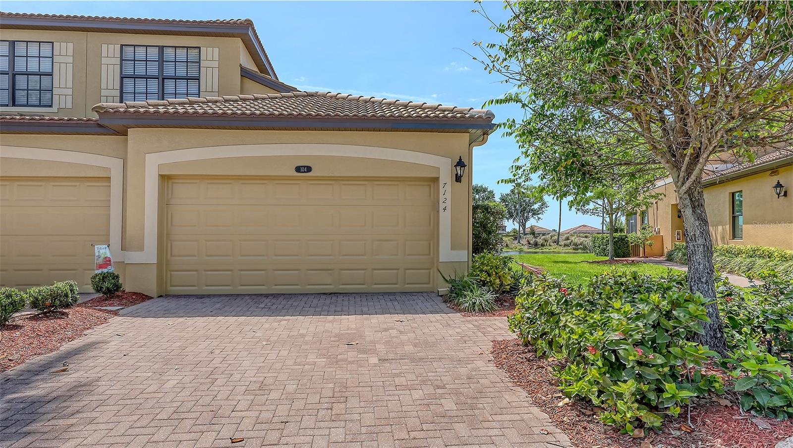Beautiful turnkey furnished, neat as a pin, property available for rent in the desired resort community of River Strand. This light bright unit has lots of windows for the Florida sun to shine through. The condo has three bedrooms. living/dining room/ kitchen combination, open floor plan, and boasts 1786 Sqft. The kitchen has plenty of cabinet and counter space, stainless appliances, closet pantry, breakfast bar and nook. Master bedroom with king size bed, sitting area, large walk in closet and an on suite bathroom. The master bathroom has double sinks, garden tub, stall shower and linen closet. Also included is a utility room with a full size washer/dryer, two car garage and beautiful screened expansive lanai that overlooks the golf course and two lakes. Resort River Strand is a resort community with many amenities including gated security, clubhouse, tennis courts, golf course(guest pays for cart fees only),state of the art fitness center, several community pools, hot tubs and restaurants. River Strand membership transfer fee is $347.75. The rental rate for August, September and October is $2500. Call today this will not last long!!