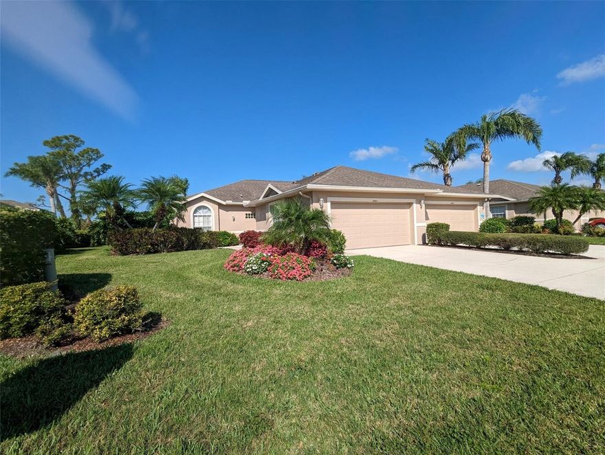 AVAILABLE FOR THE OFF SEASON MONTHS FOR 2025. GATED! Heritage Oaks Golf and Country Club! Come in and be impressed with this gorgeous Arlington 2 bed/2 bath model plus den villa in one of Sarasota's most sought after communities.  This lanai overlooks the 11th green. No carpet! Quartz countertops, SS appliances in the kitchen. 3 New 55" TVs. Heritage Oaks is a gated and "bundled" community that simply has it all and is unparalleled in the whole Sarasota area. Less than 25 minutes from the Country's No. 1 beach Siesta Key, this friendly 18 hole championship golf course that was redesigned in 2017, 5 heated swimming pools, 4 Har-Tru tennis courts with a well-established and active Tennis Club. The fitness center has great equipment and daily fitness classes. Enjoy one of Sarasota's most beautiful clubhouses with a formal restaurant and a more casual Lounge & Bar with a social calendar filled with numerous social events to delight established and brand-new members alike. The recently built and award winning "pro shop" carries the latest active-wear fashion and high-end golf equipment. Come and enjoy this wonderful Florida lifestyle! OFF SEASON OR SHOULDER SEASON TENANT PAYS ELECTRIC. Rentals less than 6 months subject to 13% sales tax and $300 cleaning fee.