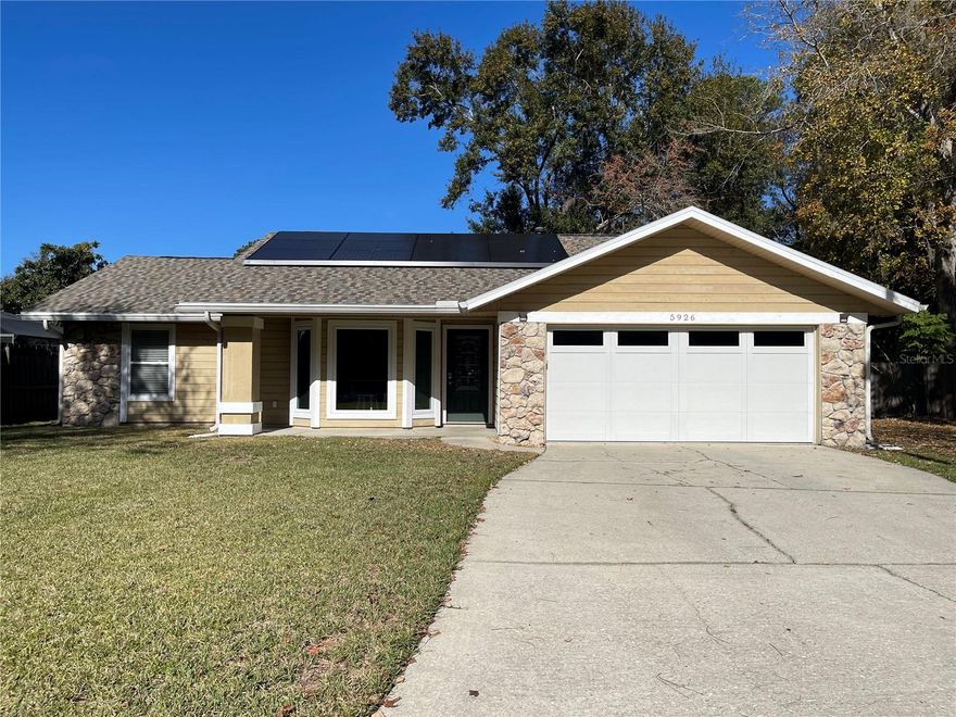 For MLS comps only. New roof in September 2025, Tesla solar system in 2021,(100% owned) - Wired for electric vehicle charger in garage - High-end Trane HVAC in 2019 - Rheem tankless water heater in 2016 - Full kitchen remodel in 2014 with solid wood KraftMaid cabinet cabinets, large island and Cosentino quartz counters - Fully remodeled guest bath - Custom built-in cabinetry in living room and bonus room/office - Interior/exterior doors upgraded - Dual paned windows - Updated garage door and opener in 2019 - All switches/outlets/fixtures have been replaced - Wood-look porcelain plank tile throughout except master suite. Cul-de-sac location. Storage Shed included.