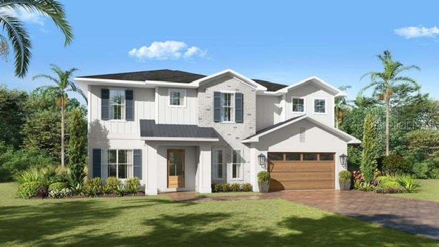 Under Construction. Nestled on a spacious 75x115 lot on a quiet South Tampa street, this thoughtfully designed home blends luxury and functionality. Offering five bedrooms, four bathrooms, a grand bonus room, an office, and an oversized two-car garage, the property also features a beautiful pool and spa, ideal for relaxation or entertaining. The first floor includes a chef-inspired kitchen with custom all-wood cabinetry, quartz countertops, and premium Thermador appliances, as well as a versatile office, a large guest bedroom, a pool bath, a formal dining room, and an expansive Great Room perfect for gatherings. Upstairs, the grand master suite is complemented by three additional bedrooms, a large laundry room, and a generous bonus room, alongside two well-appointed full bathrooms. High-end finishes elevate the home, including 7 1/4" crown molding and baseboards, coffered ceilings, wainscoting, 10-foot ceilings on both levels, 7" plank wood floors throughout, porcelain tile in the bathrooms, and solid core doors. Constructed with all-block construction, impact-resistant windows and doors, and a combination of shingle and metal roofing, this home is built to last. Completion is projected for March 2025—don’t miss this opportunity to own a truly remarkable home in one of Tampa’s most desirable locations!