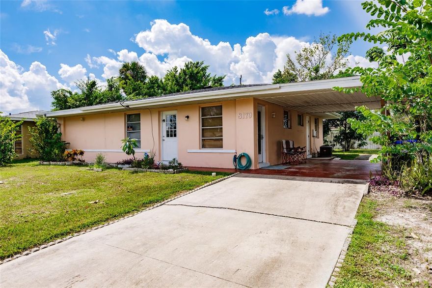 Cozy 2 Bedroom 1 Bath Single Family Home located in North Port's first neighborhoods from Old Florida Life Style. Kitchen comes with Refrigerator, Range with Range Hood, plenty of cabinets for storage and ceiling fans. Master bedroom accommodate a queen size bed, 2nd. bedroom is spacious and can be used as an office. Washer/Dryer, Central Air, Central Heat. Covered Carport. Enclosed Lanai with back porch. Backyard has matured landscaping and with plenty of privacy. Hurricane Shutter to secure window during Hurricane. Roof was replaced in 2019, A/C replaced 2013. Close to various shopping such as Walmart, Home Depot, Mini Malls and lots of Restaurants. Short distance to Hwy 75.  Short drive to Venice beaches/Fishing/parks and many entertainment locations.