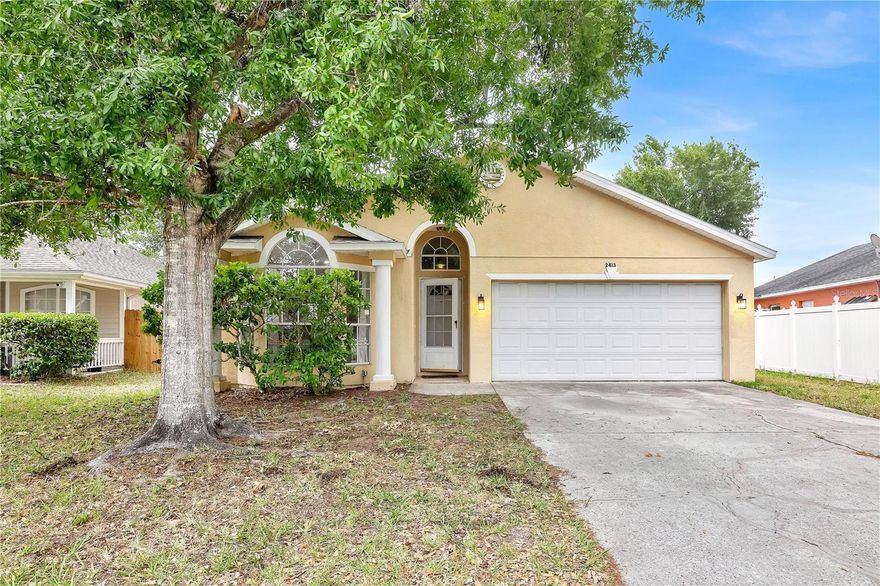 Welcome to 2413 Radnor Ave, a beautifully updated 3-bedroom, 2-bathroom POND-VIEW home located in the desirable Bonneville Pines community, offering the perfect blend of comfort and convenience in one of East Orlando’s most accessible locations. This move-in ready property features brand-new luxury vinyl plank flooring throughout the entire home, fresh interior paint, and updated countertops that create a bright and inviting atmosphere from the moment you enter. The spacious primary suite offers a relaxing retreat complete with a walk-in closet and an ensuite bathroom featuring a soaking tub, perfect for unwinding after a long day. The second bedroom provides generous space and flexibility for family, guests, or a home office, while the third bedroom offers direct access to the exterior porch, adding both convenience and charm. The spacious rear porch overlooks a peaceful pond and private backyard setting, providing the ideal place to enjoy your morning coffee, entertain guests, or relax while taking in tranquil water views and beautiful Florida sunsets. Situated in a quiet and well-maintained neighborhood, this home also offers added peace of mind with a local fire station less than a mile away and a gas station conveniently located right outside the community entrance. Enjoy exceptional convenience with quick access to SR 408 and SR 417, placing you just minutes from Waterford Lakes Town Center, UCF, Avalon Park, major employers, popular restaurants, shopping, entertainment, and everyday amenities. The location also provides easy travel to downtown Orlando, Orlando International Airport (MCO), Sanford International Airport, and major roadways throughout Central Florida. Whether you are a homeowner searching for a peaceful retreat or an investor looking for a strong opportunity in a growing area, this property stands out with its updates, scenic pond views, solid condition, and unbeatable location, making this home a rare opportunity to own an updated property that perfectly balances tranquility and accessibility.
