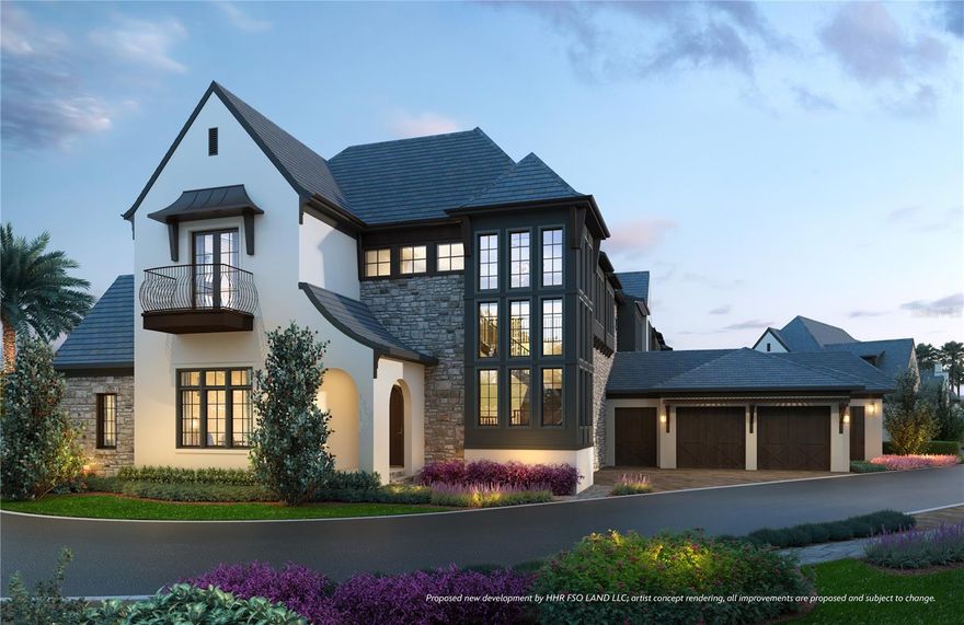 Under Construction. A new luxury Four Seasons Private Residences opportunity is now available in Golden Oak at Walt Disney World® Resort. The proposed Florian Park project by HHR FSO LAND LLC will feature a collection of nine attached boutique homes and 31 luxe residences, including five stunning multi-level penthouses, all within a single, elevated residential address. Designed for hotel-inspired living at a magical address, these residences feature a resort lifestyle enhanced by Four Seasons’ world renowned service. The Autumn Boutique Home plan features 4,836 square feet of indoor living area, 4 spacious en-suite bedrooms including a luxurious primary suite with expansive walk-in closet and stone topped island, 4 full baths including an indulgent primary bath with freestanding tub and custom vanities, plus a separate half-bath, a spacious flex room and separate loft upstairs, and a 2 car garage with golf cart storage. Other highlights include a welcoming two-story entry with winding staircase, custom-built shelving, butler’s pantry, gourmet kitchen with Wolf, Subzero, and Cove premium appliances, concierge access entry, and beautiful modern-transitional finishes throughout. Golden Oak is a gated residential resort community where families can enjoy luxury, privacy, and the magic of Disney. It features distinctive neighborhoods with magnificent homes, expansive natural preserves, and a range of inviting amenities. Residents will have access to Golden Oak’s private clubhouse, Summerhouse, with superb dining, courtyards, a pool area, fitness facilities, and a family room. Additionally, residents can enjoy Club Life, which includes services like park transportation, signature club events, theme park experiences, and much more. As Four Seasons residents, owners will have access to exceptional services such as in-home dining, poolside food and beverage service, dog walking areas, and more. Exclusive privileges also include access to the Four Seasons Resort Orlando amenities, such as the Fitness Center, Tennis and Pickleball courts, the 13,000-square-foot spa, and the acclaimed Tom Fazio-designed Golf Course. Members also have the opportunity for unlimited golf and invitations to special events.