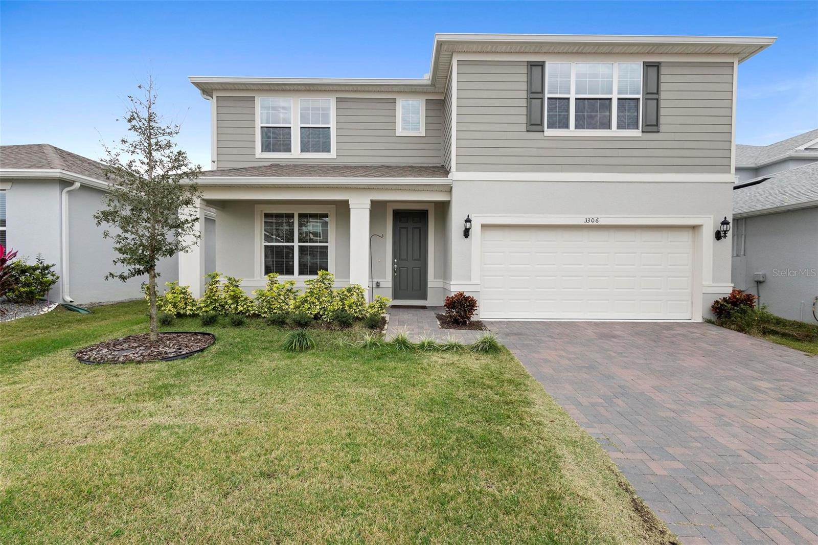 Welcome to this amazing two-story home, 2800 sqft, 4 beds, 2.5 bath with a premium lot overlooking the retention pond. No back neighbors, tons of upgrades and enough place to build a pool. Lakeview Preserve is a waterfront gated community with access to Johns Lake. The community offers many amenities such as fitness center, pool, pavilion, kayak launch, splash pad, playground and picnic areas. The floorplan is very desirable for families with the master on the first floor and the remaining bedrooms on the second floor including loft area. The home features an open floor plan with the Kitchen area open to the Family Room and Dining Room and luxury flooring on the first floor. The master suite includes a garden tub, oversized shower, dual sinks with a quartz counter top, linen and walk-in closet. An upgraded gourmet kitchen features a walk-in pantry, large center island, built-in stainless-steel appliances, 42” cabinetry, and quartz countertops. Tons of natural light brightens the space. The large retractable screen and sliding door is a unique future, giving you flexibility of having the space open or closed to the outdoors. The location is in close proximity to the major theme parks throughout Central Florida!