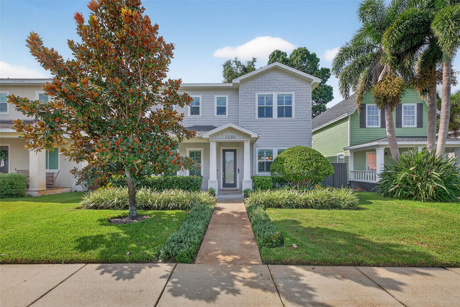 Welcome to this stunning 5-bedroom, 3-bathroom residence in the sought-after EUCLID ST PAUL NEIGHBORHOOD. BUILT in 2016, this home blends modern design with timeless charm, with 10FT ceilings, an open layout, and exceptional natural light throughout. The heart of the home features a spacious kitchen with NEW APPLIANCES, A NATURAL GAS STOVE, and a convenient butler’s pantry that connects seamlessly to the formal dining room—perfect for both everyday living and entertaining. Located in one of St. Petersburg’s most beloved historic neighborhoods, Euclid St. Paul is known for its tree-lined brick streets, friendly front porches, active neighborhood association, and a strong sense of community. Residents enjoy a calendar full of events, close proximity to local parks, and the character-rich charm that makes this area so special. A detached 2-car garage and ample backyard space—WITH ROOM TO ADD A POOL— provide plenty of lifestyle flexibility and outdoor potential. Whether you're looking to relax, entertain, or create your dream backyard oasis, this home offers the space to make it happen. The luxurious primary suite is a true retreat, showcasing a custom walk-in closet and a spa-like bathroom with dual vanities and a beautifully designed walk-in shower. Three additional bedrooms upstairs share a well-appointed bathroom, while the laundry room is conveniently located on the same level. This home is located in a NON-FLOOD ZONE, offering peace of mind in addition to comfort and style. It’s also perfect for gatherings, both inside and out, and the neighborhood is known for its welcoming, walkable atmosphere. Just minutes from vibrant downtown St. Pete, with easy access to Tampa and the Gulf beaches, this property offers the perfect balance of convenience, comfort, and community.
