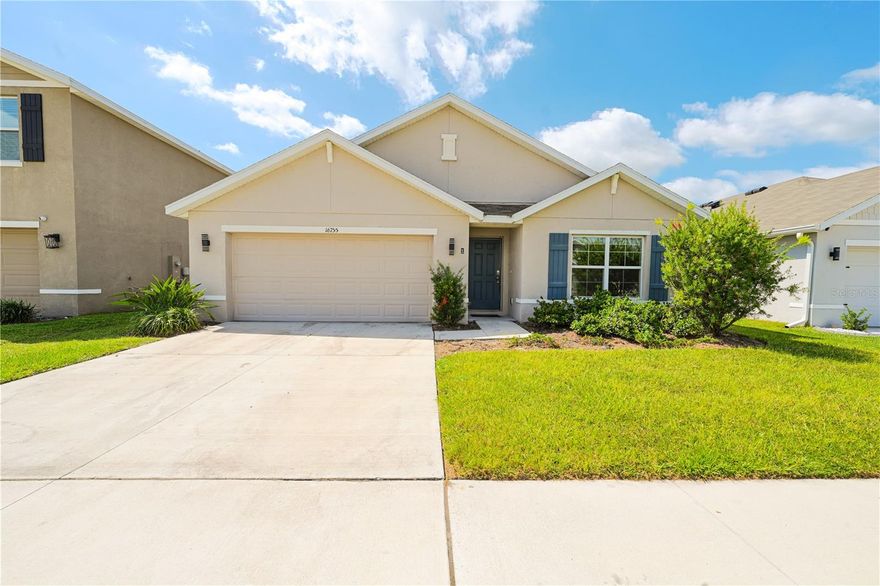 Welcome to 16755 Sunburst Lake St, Wimauma, FL — a modern, single-story rental home offering comfort, space, and convenience. Built in 2021, this home features 4 bedrooms and 2 full bathrooms across approximately 1,846 sqft of living space, with a split-bedroom floor plan that provides both privacy and flexibility.

The interior features an open-concept layout with tile flooring in the kitchen, hallway, living areas, and bathrooms. The kitchen seamlessly connects to the dining and living spaces, making it easy to cook, relax, or entertain. The primary suite includes a walk-in closet, dual vanities, and a private bathroom with a walk-in shower. Three additional bedrooms can serve as guest rooms, home offices, or additional living space.

A two-car garage provides secure parking and extra storage. Located in the Creek Preserve community, residents enjoy access to a community pool, playground, and open green spaces. With easy access to major highways, this home is a convenient commute to Tampa, local shops, and the Gulf Coast.

Ready for move-in, this rental is ideal for anyone looking to enjoy low-maintenance living in a vibrant and growing neighborhood.