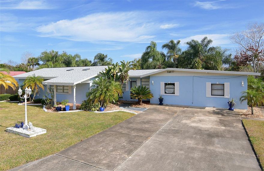 This beautifully landscaped 2 bedroom 1 bath home sits on 2 lots with a fully fenced backyard for your children and pets to play and grow. You will truly be impressed when you see the amazing pool, spa, and outdoor kitchen all surrounded by beautiful pavers. Beautiful updated kitchen with upscale appliances to include a wine fridge. There is plenty of space to create the home you have always dreamed of. Once you see this home and property you will see the vision this owner had and you will be eager to make it your special space to share with your friends and family. This is outdoor living at its best and a short drive to everything you could want to include the beach and the Daytona International Speedway. Schedule your appointment today so you don’t miss out on this amazing property. ;Water: City