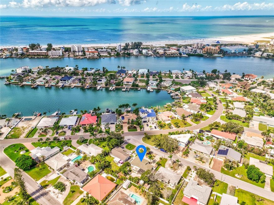 Custom appointments throughout on this decorator inspired remodel located in the highly sought after Paradise Island Beach Community. Spacious 2 bedroom 2 bath open floor plan with over 1600 sq. ft., lush landscaping with circle paver drive and a fenced tropical backyard with a spacious lanai overlooking paver pathways and a shaded sitting area for enjoyment. Inside you’ll find custom cabinetry, unique fixtures, beautiful quartz counter tops, high-end GE appliances, custom outfitted closets throughout and a generous amount of 5k ceiling can lights in each room. This home will not disappoint in any way, bring your golf cart or enjoy a short bike ride to the famous Treasure Island beaches and nightlife, restaurants and entertainment venues. Paradise Island offers parkway streets for safe walking and biking and a community center with amenities. This beautifully remodeled home is available immediately and offered on a 12-month Long-term lease.