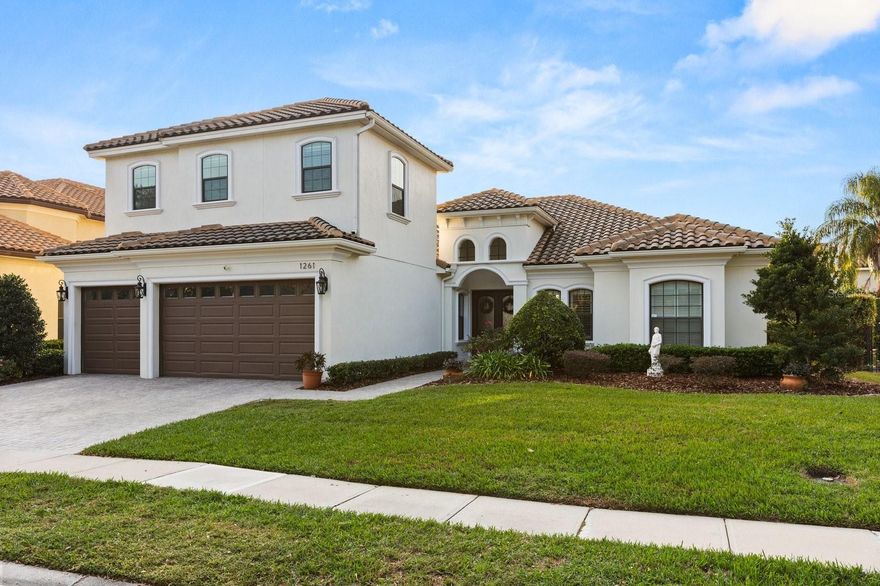 A Grand Residence in the gated Bella Vista community with 4 bedrooms and 4 full bathrooms.  This home exudes elegance, space & unmatched privacy! Welcome to a home that truly stands apart- an impressive two-story estate with tile roof, in the coveted Bella Vista community of Longwood, where luxury finishes, thoughtful upgrades, and timeless architecture come together effortlessly. From the moment you step inside, you’ll feel the scale, quality, and craftsmanship that set this home above the rest. 2 BRAND NEW Trane AC Units (Multi-Speed, 2-Stage), Low-Profile Ecobee Thermostats, BRAND NEW Carpet and NEW Appliances (2024 and 2025), NEW Pool pump 2024! Beautiful wood flooring, crown molding, and tray ceilings define the open main level, creating a warm and high-end atmosphere. The gourmet kitchen is designed for both everyday living and memorable hosting, featuring granite countertops, a large breakfast bar, double built-in ovens, stainless steel appliances, and abundant cabinet space. The first-floor primary suite is a private retreat, complete with an expansive spa-inspired bathroom offering dual split vanities, a makeup station, soaking tub, oversized walk-in shower, and private water closet. Bedrooms 2 and 3 are also conveniently located downstairs, along with a dedicated office/den framed by elegant French doors—perfect for working remotely or creating a quiet reading room. Upstairs, you’ll find a massive bonus room ideal for a media lounge, game room, or gym, along with a spacious 4th bedroom equipped with two closets, making it perfect for guests or multigenerational living. Step outside to your personal oasis: a large private pool and spa, enveloped by manicured hedges for ultimate privacy. Whether hosting weekend gatherings or enjoying peaceful evenings by the water, this backyard feels truly secluded and serene. Located in the desirable Bella Vista community, residents enjoy gated entry, community park, scenic ponds, tree-lined streets, and close proximity to walkable top-rated schools, Wekiva Springs, upscale dining, shopping, and major commuter routes. It’s one of Longwood’s most admired communities—and this home is one of its finest offerings. This is more than a place to live—it’s a statement of style, space, and sophistication. Homes of this caliber rarely come to market.