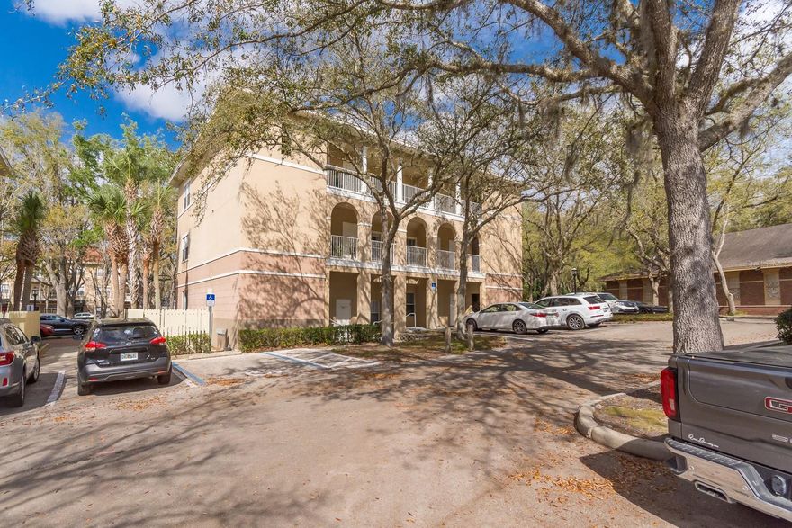 This beautifully situated 2-bedroom, 2-bathroom condominium in The Haile Plantation Village Center is sure to please! A second-floor corner unit with a balcony that faces the popular fountain courtyard, features gorgeous views and is convenient to numerous restaurants, shops, medical offices and more. This unit has been impeccably maintained and has newer appliances including a convenient stackable washer/dryer combo. The building had a new roof installed in 2023. Be a part of all the village festivities from your own private balcony. The village hosts many annual events including Oktoberfest, Light the Village and more. Live music at the nearby courtyards is popular on Friday nights and weekends. Don't miss the weekly Farmer's Market that happens rain or shine just steps from your front door. With private pool and fitness center access, this unit has it all. Don't miss out on this lifestyle opportunity! This unit offers so much in the way of convenience and comfort. Schedule your private tour now!