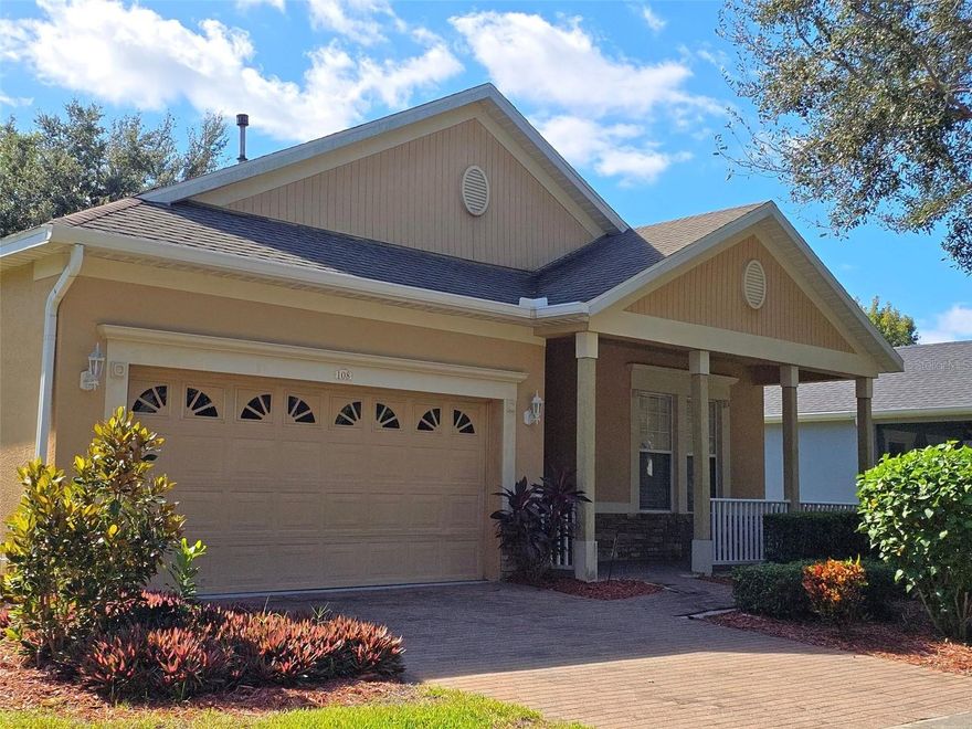 Welcome to Resort-Style Living in the exceptional 55+ Guard-Gated Community of Trilogy!Discover this well maintained 3/2 home nestled in one of Central Florida’s most sought-after active adult communities. Enjoy the perfect blend of comfort, convenience, and leisure with resort-style amenities that include a sparkling huge indoor/ outdoor pool, fitness center,  pickleball courts, restaurant and bar, poker room,billiard lounge, theater, and so much more..... all located just around the corner! You have to see it to believe it!!! 

This inviting home offers a spacious open layout ideal for entertaining or relaxing after a day of fun! You will find ceramic tile throughout with new laminate flooring in the bedrooms. The master bathroom offers a nice sized shower and garden tub to soak and relax too!There is also a screened in porch ideal for those perfect Florida weather days! The community’s 24 HR guard-gated entrance provides added peace of mind, while its prime location places you just a short drive to Disney World and all the theme parks Central Florida has to offer. 

Whether you’re looking for an active lifestyle or a peaceful retreat, this home offers the best of both worlds!!!