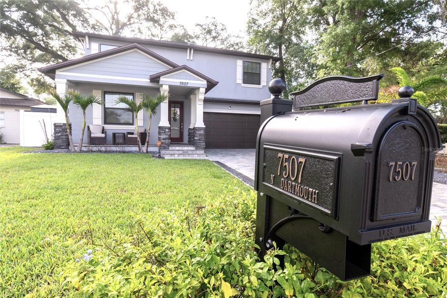 Welcome to this beautifully upgraded contemporary home located in Old Seminole Heights, one of the prime communities in Tampa Bay area. This 4 bedroom, 3-full bathroom, 2 car garage residence is the perfect blend of elegance, comfort, and the quintessential Florida Living. Boasting over 3200 square feet it features luxurious indoor-outdoor living! With its high-end finishes and intentionally designed living spaces, it is perfectly suited for both entertaining and everyday living in style. From the moment you step inside, you’ll appreciate the attention to detail and high-end upgrades throughout. The first floor showcases sleek SPC laminate flooring (2022), while the staircase and entire second level feature plush new carpeting (2025), creating a warm and inviting atmosphere. The living space is anchored by a custom-built stone media-wall that adds sophistication and character to the heart of the home. The designer-inspired kitchen has been beautifully enhanced with upgraded appliances, modern stone countertops, a new sink, and an expanded island that serves as the perfect gathering space for family and friends. Retreat upstairs to the expansive primary suite, your own private sanctuary featuring dual walk-in closets and a spa-like en-suite bathroom complete with a state of the art freestanding tub, and separate shower designed for relaxation and comfort. One of the additional bedrooms has been upgraded with a custom closet system, specifically tailored to offer beauty and adjustable organization. On the ground floor, the outdoor spaces are equally impressive. Enjoy the front and back porches, newly added backyard entertainment patio and elegant lighting which make it ideal for relaxing evenings or hosting guests. But keep in mind that this beautiful backyard has plenty of space for you to add your personal touches and make it the oasis of your dreams. Some additional upgrades are interior paint (2022), HVAC system (2023), refrigerator, range with oven, microwave, and dishwasher (2023-2024), washer and dryer (2024), and tankless water heater (2025). A full security system ads convenience and peace of mind. Move-in ready, and impeccably maintained, this exceptional Tampa residence is the perfect home for you to start the new chapter. Call for a showing today!