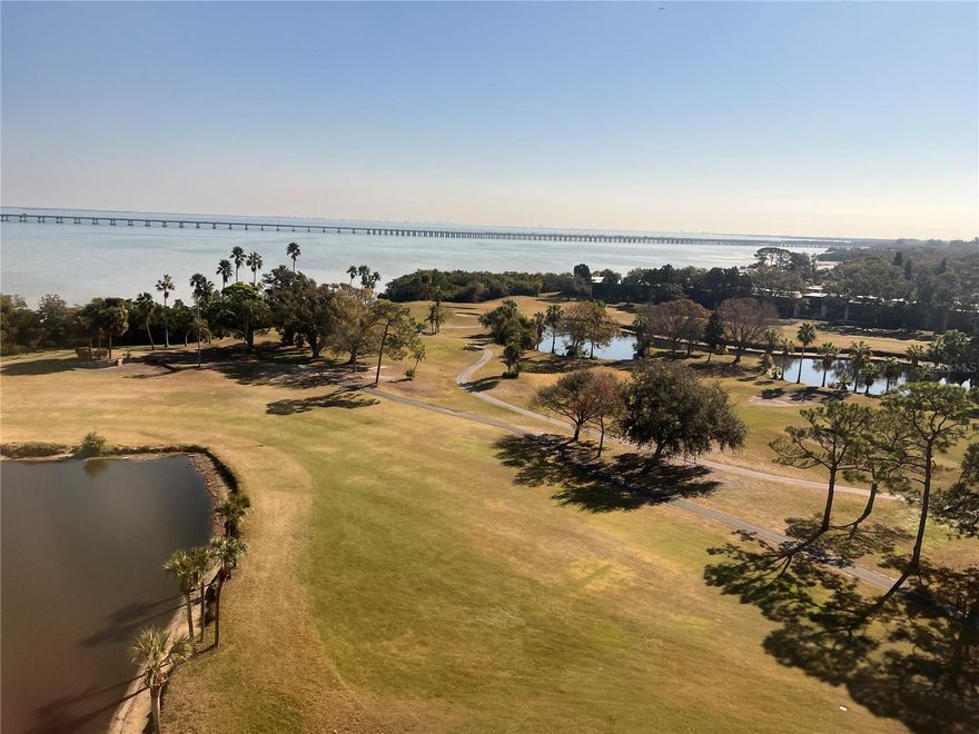 Welcome to the PENTHOUSE with a view that will take your breath away. This 1 bedroom 1 bathroom condo has an open and spacious floor plan with beautiful tile floors throughout. This freshly remodeled unit has solid wood cabinets in the kitchen with quartz countertops along with stainless steel appliances. At Cove Cay Club you will find yourself surrounded by a wonderful golf course and the life of leisure. You can take laps in the pool to start the day. This community has many amenities including pool, spa, sauna, exercise room and outdoor BBQ and clubhouse. This is a gated community with a security guard 24/7 . Easy access to beaches, I -275 to Tampa. St Pete, Pinellas Park. This condo is incredibly close to water access. Water, sewer, Cable, internet included in the HOA FEES. We invite you to come see this beautiful Penthouse condo on the 10th floor with water view and golf course view. This is a MUST SEE INSIDE.