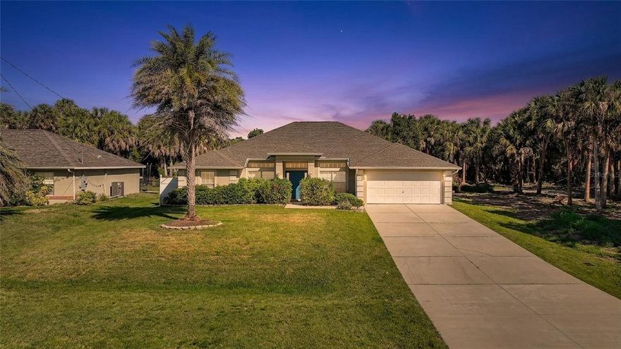 What a MOVE IN READY beauty! This double-lot, spacious 4-bedroom home with a flex room, 2 bathrooms, and a 2-car garage boasts a sparkling pool in the heart of North Port. This TURN-KEY, meticulously maintained residence offers the ultimate Florida lifestyle. With over 2,300 sq. ft. of living space, there’s plenty of room to spread out, entertain, and soak up the year-round sunshine. Home is located with a DOUBLE LOT/.46 acres in X Flood zone and has a shed for the additional storage we all love. Inside, a bright and open floor plan features soaring ceilings, modern finishes, and abundant natural light. The chef’s kitchen is equipped with stainless steel appliances, quartz countertops, and generous cabinet space. The primary suite is a serene retreat, complete with an en-suite bathroom featuring a Double Vanity, Stand-Alone Large Shower with 2 separate Walk-in Closets. The crown jewel is the outdoor oasis—relax by the heated pool and spacious lanai, perfect for BBQs, entertaining, or unwinding after a long day. The fully fenced backyard provides privacy and space for pets or gardening. Situated in the thriving, family-friendly community of North Port, you’ll be close to pristine Gulf Coast beaches, golf courses, shopping, dining, and Wellen Park—home of Cool Today Park and spring training for the Atlanta Braves. North Port is also known for top-rated schools, a new school under construction nearby, scenic nature trails, and the famous Warm Mineral Springs. For those seeking a move-in ready pool home with ample space in one of Southwest Florida’s most desirable locations, this is it! Schedule your showing today!