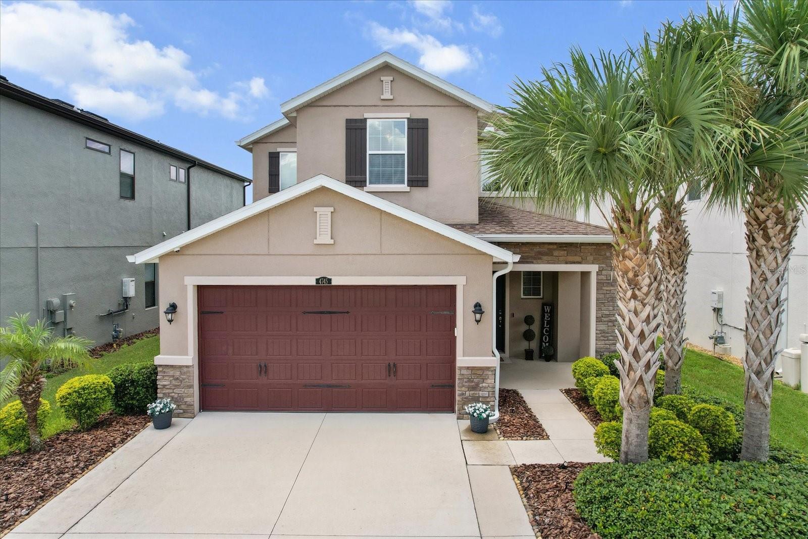 Welcome to 4745 Tramanto Lane – a stunning, move-in ready Sandpiper III model in the beautiful village of Savona, nestled within the award-winning, master-planned community of Estancia at Wiregrass Ranch. Built by CalAtlantic in 2019, this two-story home offers the perfect blend of elegance, functionality, and scenic tranquility. From the moment you arrive, you'll be impressed by the home’s exceptional curb appeal, enhanced by upgraded landscaping and a welcoming front elevation. Offering 2,300 sq. ft. of thoughtfully designed living space, this home features 3 bedrooms, 2.5 bathrooms, a private office with French doors, and a spacious 2-car garage. The open-concept main floor is perfect for entertaining, with a spacious Great Room that flows seamlessly into the casual dining area and a center island kitchen. The gourmet kitchen boasts Whirlpool appliances, gas range, granite countertops, 42” upper cabinetry, and recessed lighting—ideal for everyday living and gatherings. Upstairs, retreat to the expansive Primary Suite, which overlooks a peaceful pond and features a luxurious spa-style bathroom with frameless glass walk-in shower, dual sinks with a quartz vanity, ample storage, and a generous walk-in closet. Two additional bedrooms, a full bath, and the convenient upstairs laundry room complete the second floor. Step outside to your screened and covered lanai, perfect for relaxing or entertaining, while the large backyard offers pond views and plenty of space to design your dream outdoor oasis—pool, summer kitchen, or screened patio. Located in the top-rated Wiregrass Ranch School District, this home also benefits from bus transportation and is just minutes away from AdventHealth Hospitals, medical offices, Tampa Premium Outlets, The Shops at Wiregrass, dining, and major highways including I-75 and I-275. Estancia at Wiregrass offers resort-style amenities, including a heated zero-entry pool, clubhouse, fitness center, tennis, basketball & pickleball courts, dog parks, playgrounds, and miles of scenic walking trails. This is more than just a home—it's a lifestyle. Don’t miss your chance to own this exceptional property in one of Wesley Chapel’s most desirable communities!