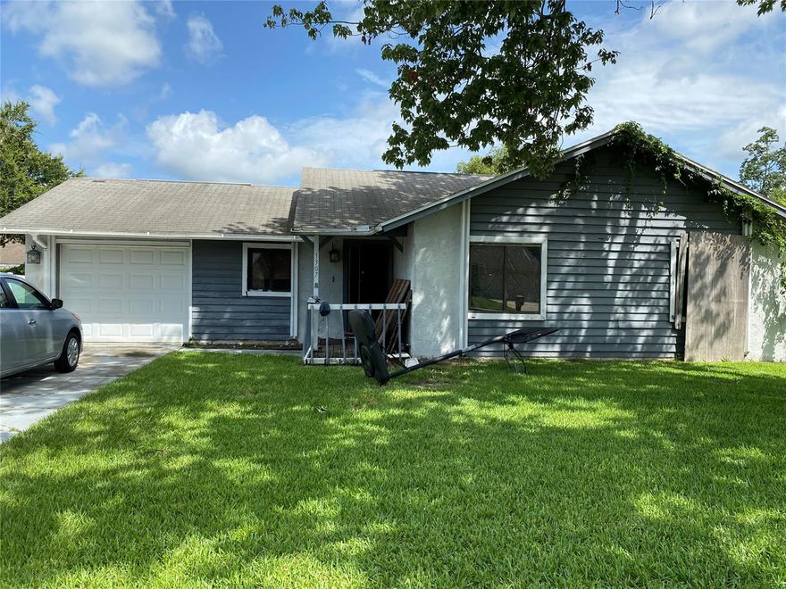 INVESTOR ALERT - CASH ONLY!  Located in desirable neighborhood within blocks from elementary school. Home has large concrete pad on the side of the garage for boat, RV or additional parking. Close to shopping. Please use caution when on property and note the short step down landing upon entering the front door marked with yellow tape. ;Water: City