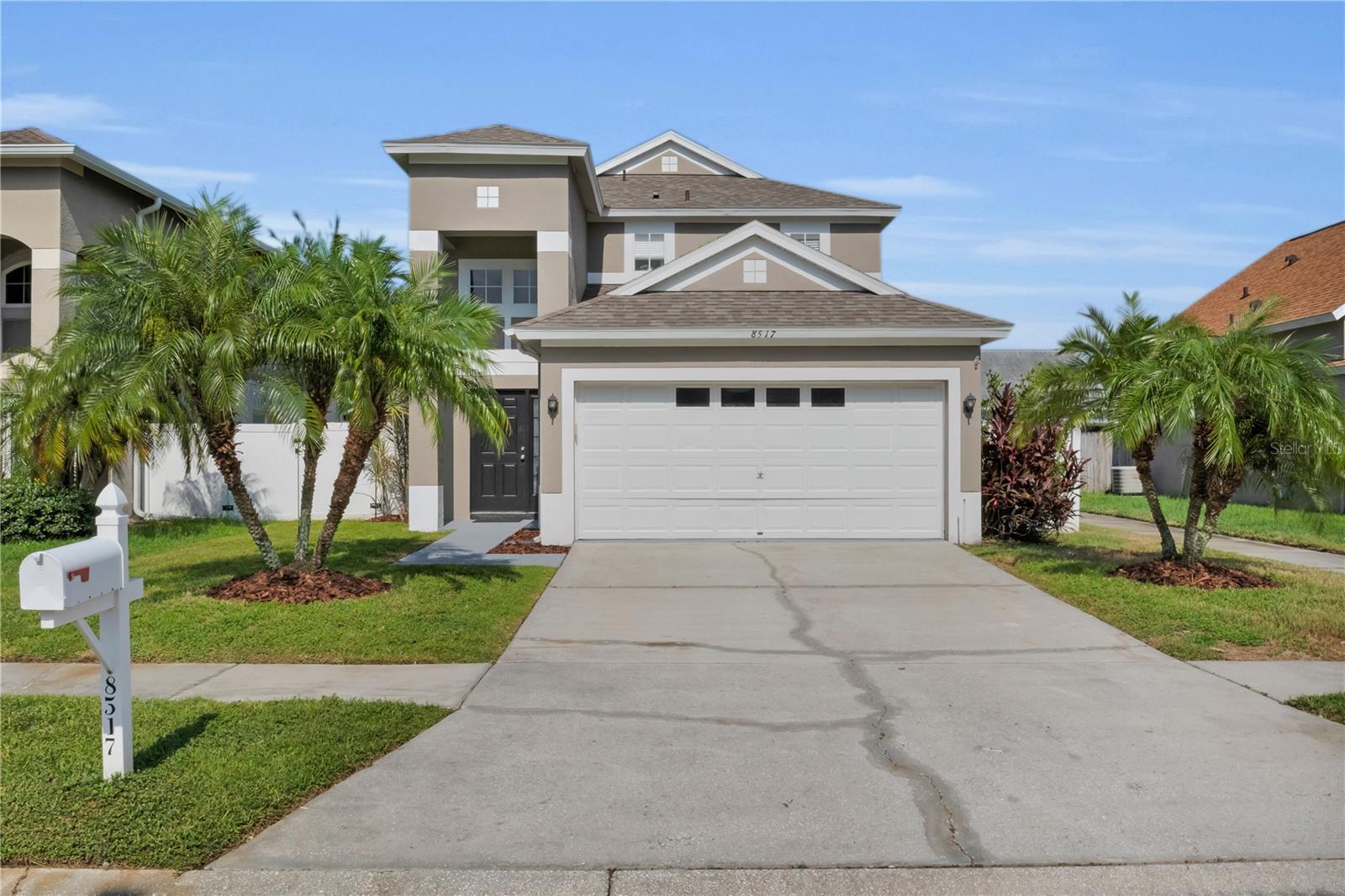 Welcome to this beautifully updated 3-bedroom, 2.5-bath, 1,887-square-foot pool home nestled in the heart of Trinity. This two-story residence offers the perfect blend of comfort, space, and modern style. Major system upgrades have already been completed for your peace of mind—including a new roof (2023), A/C system (2023), and hot water heater (2022)—so you can move in with confidence. Inside, you’ll be greeted by brand-new luxury vinyl plank flooring and fresh interior paint, creating a clean and modern aesthetic. The kitchen and all bathrooms are finished with granite countertops and updated cabinetry, offering a sleek, modern look that ties the spaces together. Select plumbing and electrical fixtures have been updated, and the primary bathroom features a stylish walk-in shower with modern tilework, a glass enclosure, and a granite-topped vanity—a true spa-like retreat. Thoughtful design touches include new baseboards and a custom batten wall trim in the dining area that adds architectural interest and charm. The home is also equipped with natural gas, offering energy efficiency and added utility. Step outside to your own private oasis: a screen-enclosed pool area ideal for relaxing weekends or entertaining guests. A spacious two-car garage provides plenty of room for parking and extra storage. Located just minutes from shopping, dining, and entertainment options, with quick access to the Suncoast Parkway—making your commute into Tampa fast and convenient.